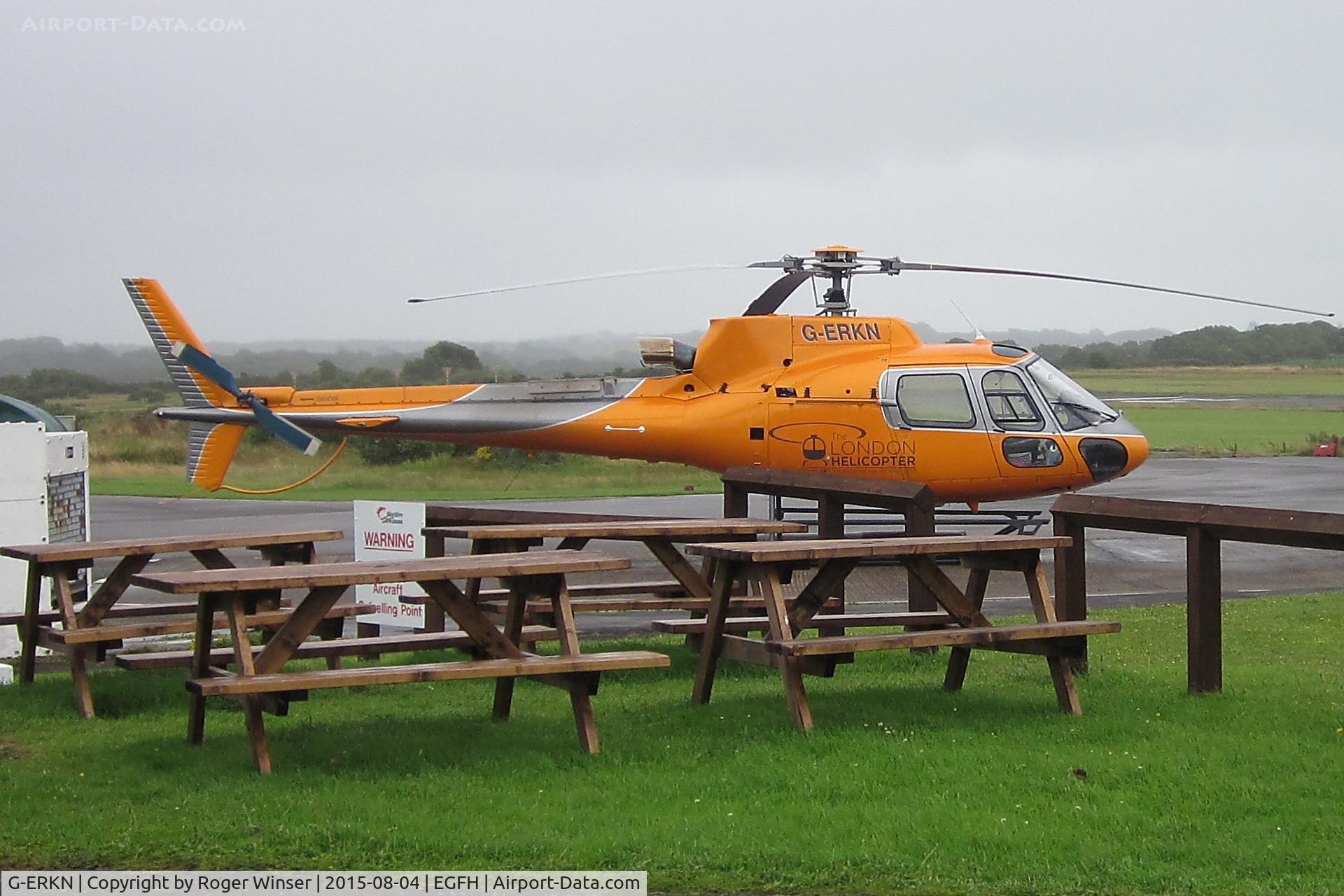G-ERKN, 2002 Eurocopter AS-350B-3 Ecureuil Ecureuil C/N 3587, Visiting Ecureuil helicopter operated by Jet Helicopters Ltd. Note new orange paint job.