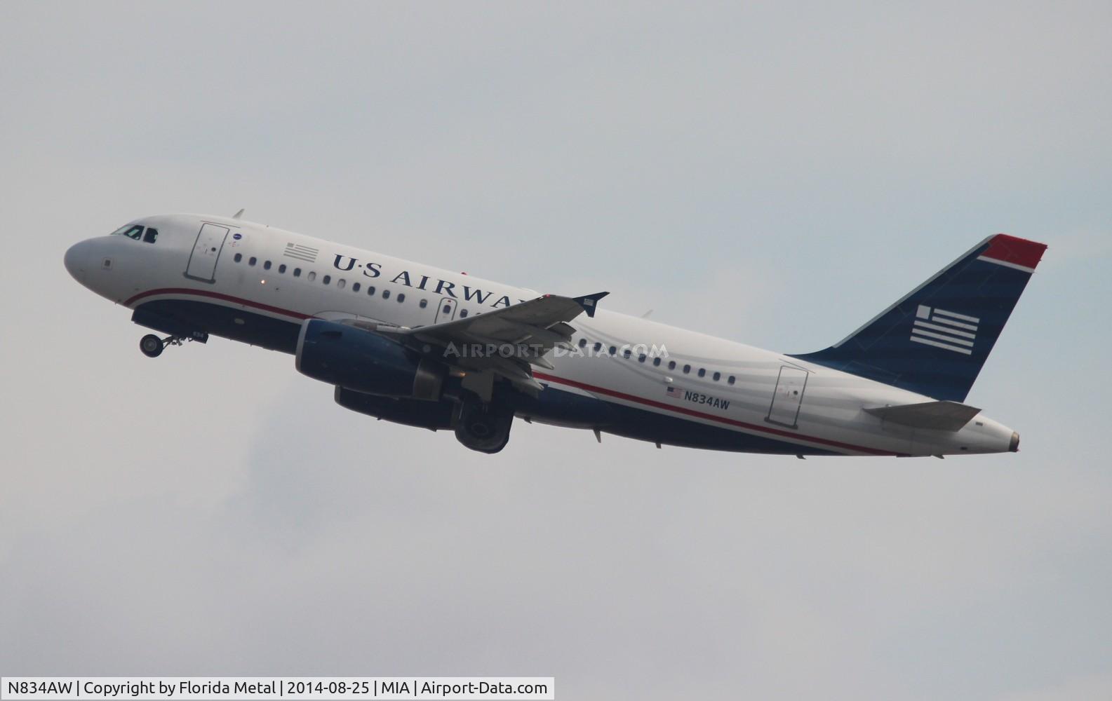 N834AW, 2004 Airbus A319-132 C/N 2302, USAirways