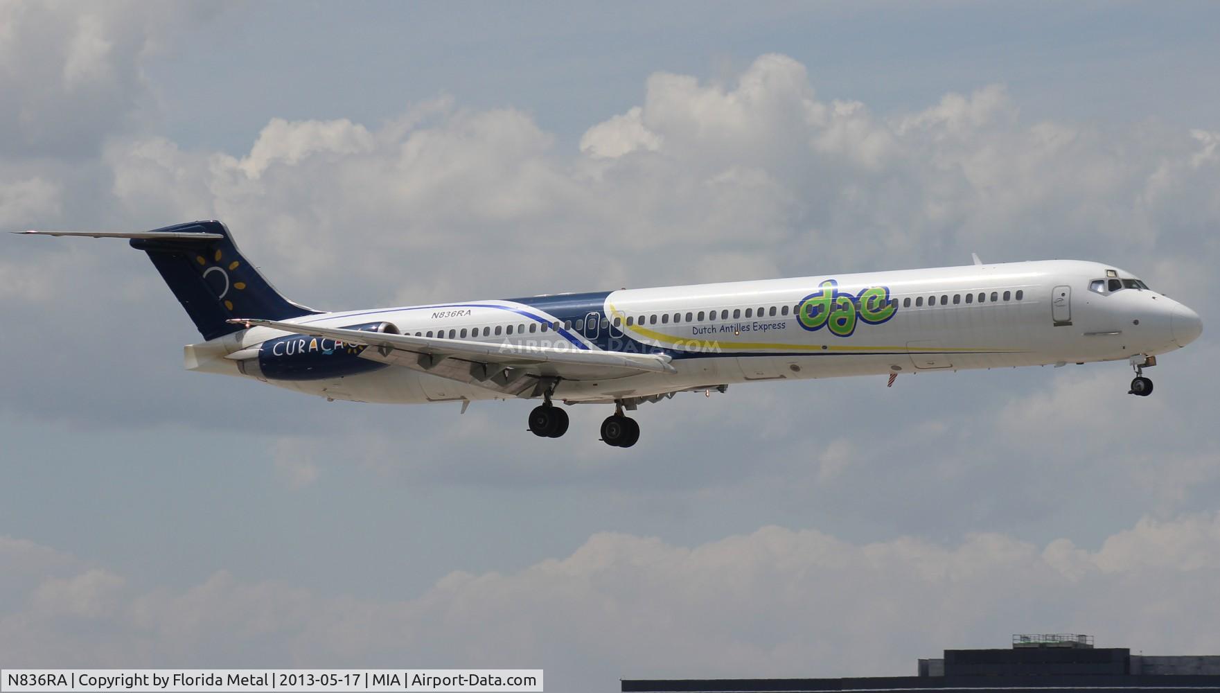 N836RA, 1990 McDonnell Douglas MD-83 (DC-9-83) C/N 53046, Dutch Antilles Express