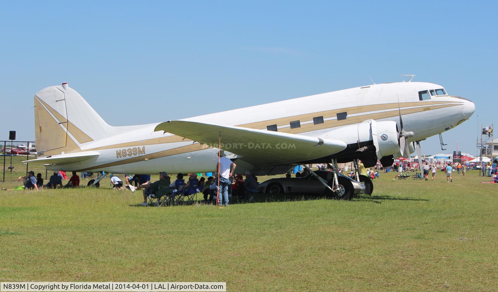 N839M, 1943 Douglas VC-47A Skytrain C/N 20166, DC-3 at Sun N Fun, previously a C-47