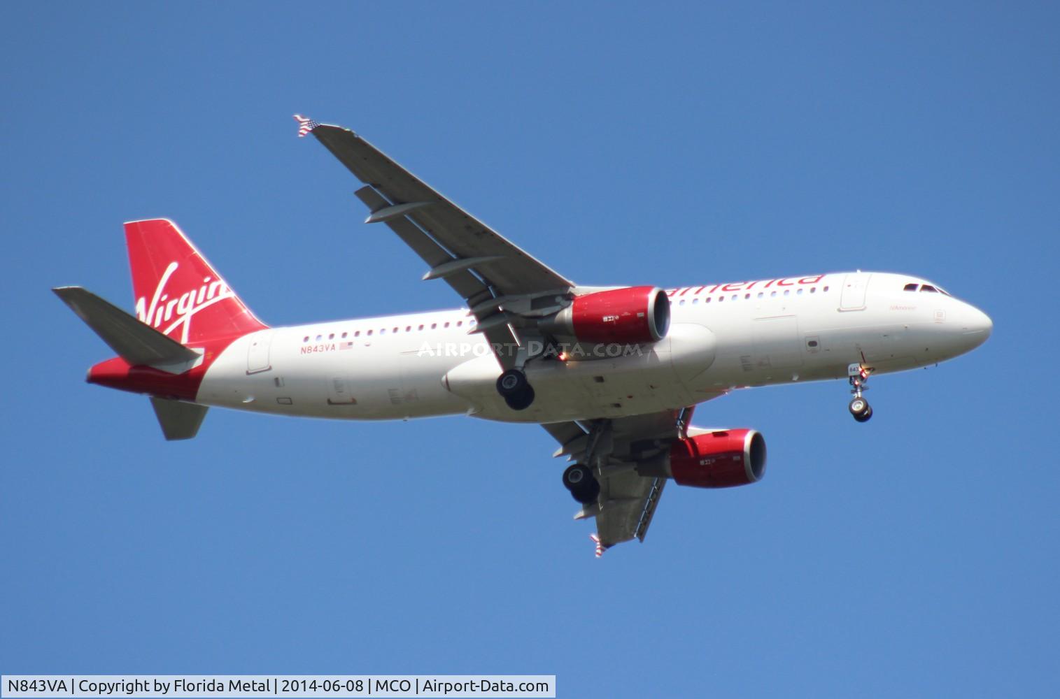 N843VA, 2011 Airbus A320-214 C/N 4814, Virgin America