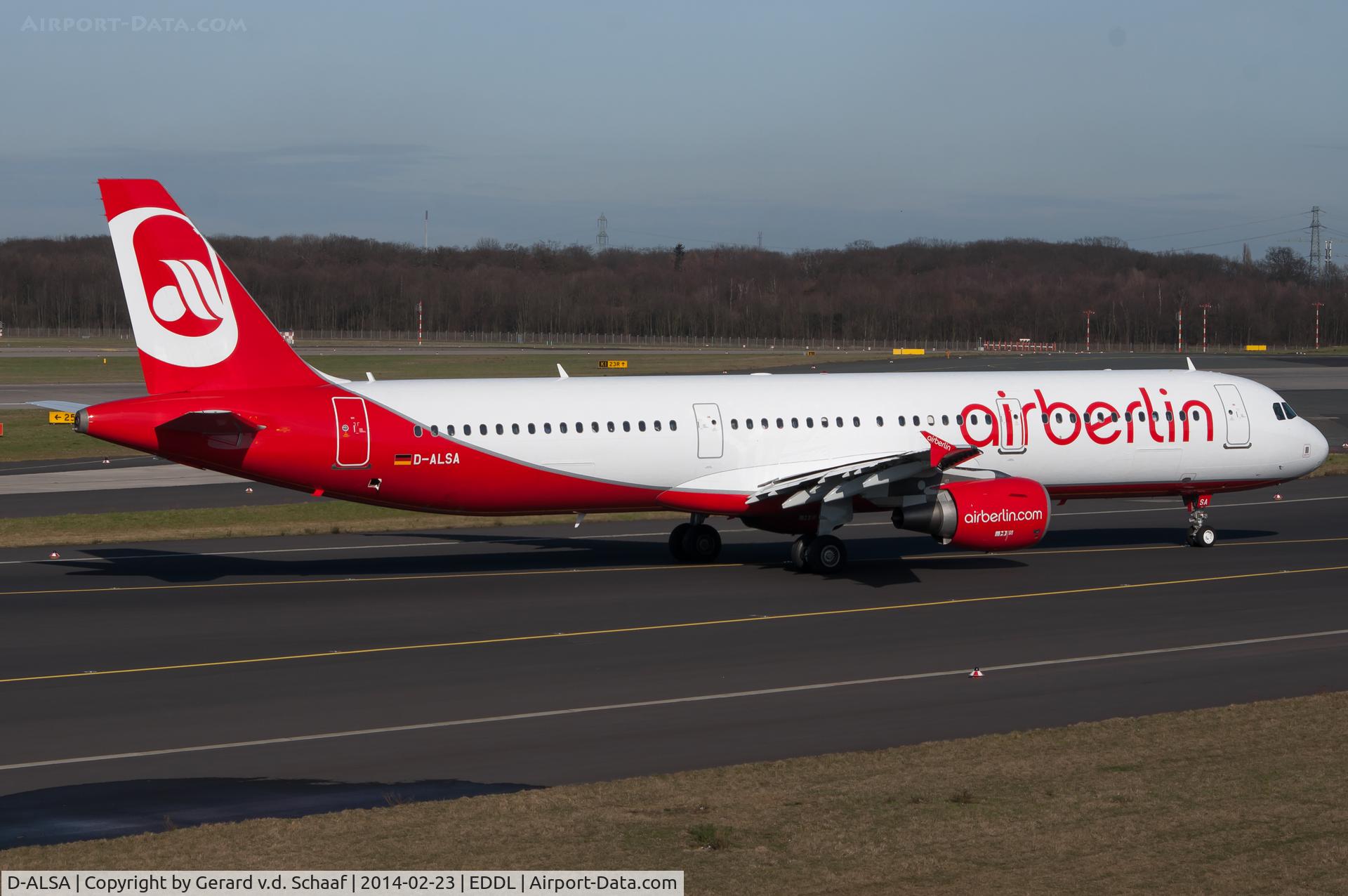 D-ALSA, 2001 Airbus A321-211 C/N 1629, Düsseldorf, February 2014