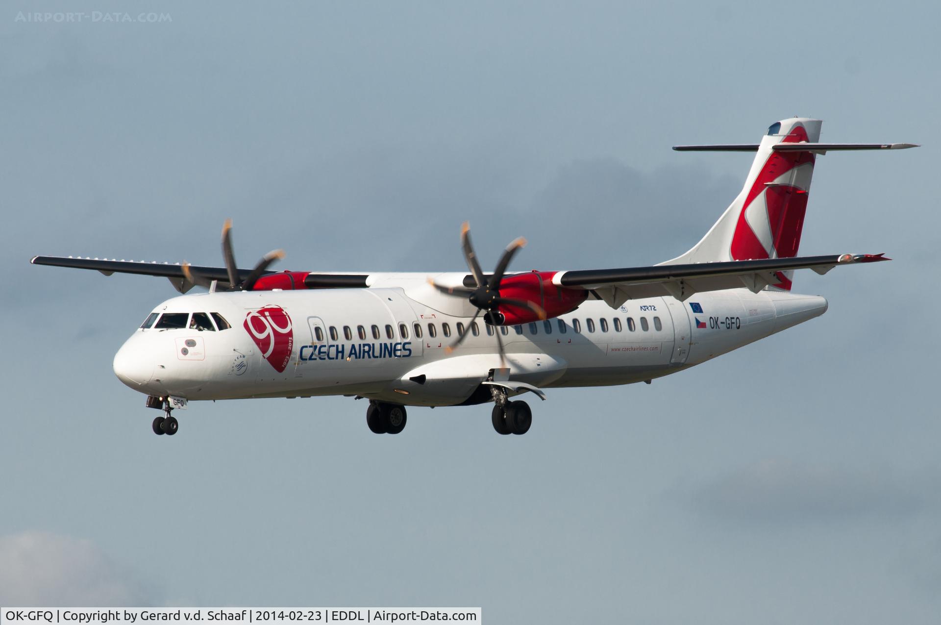 OK-GFQ, 2001 ATR 72-212A C/N 674, Düsseldorf, February 2014