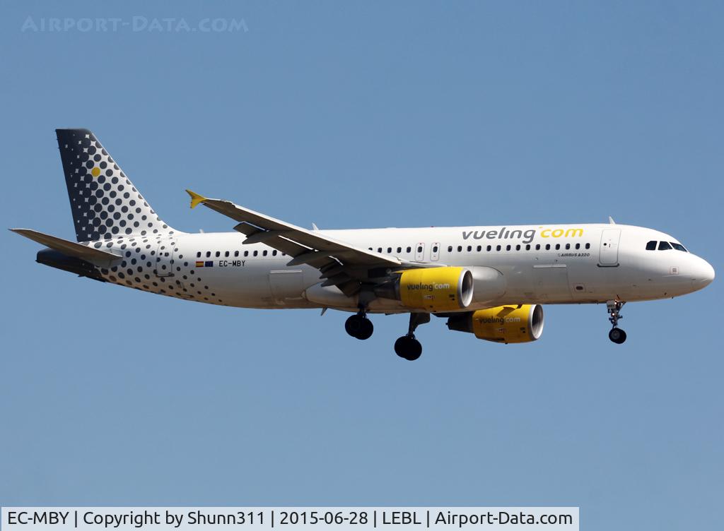 EC-MBY, 2011 Airbus A320-214 C/N 4674, Landing rwy 25R