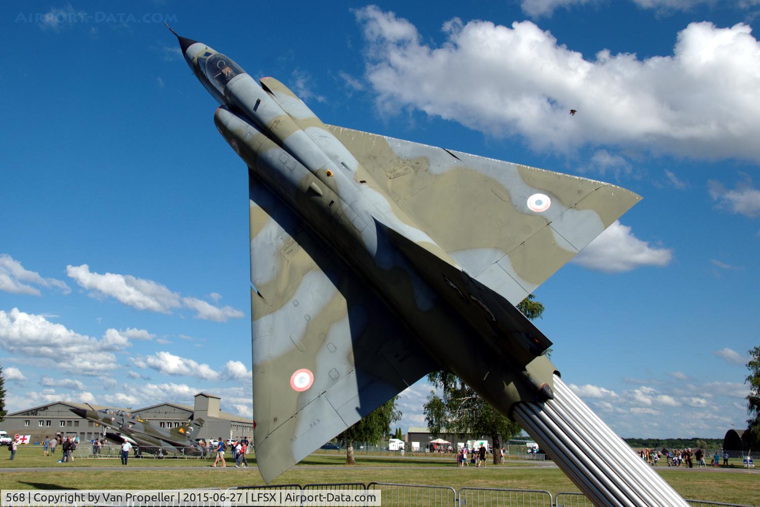 568, Dassault Mirage IIIE C/N 568, Dassault Mirage IIIE of the French Air Force preserved at Luxeuil Air Base.