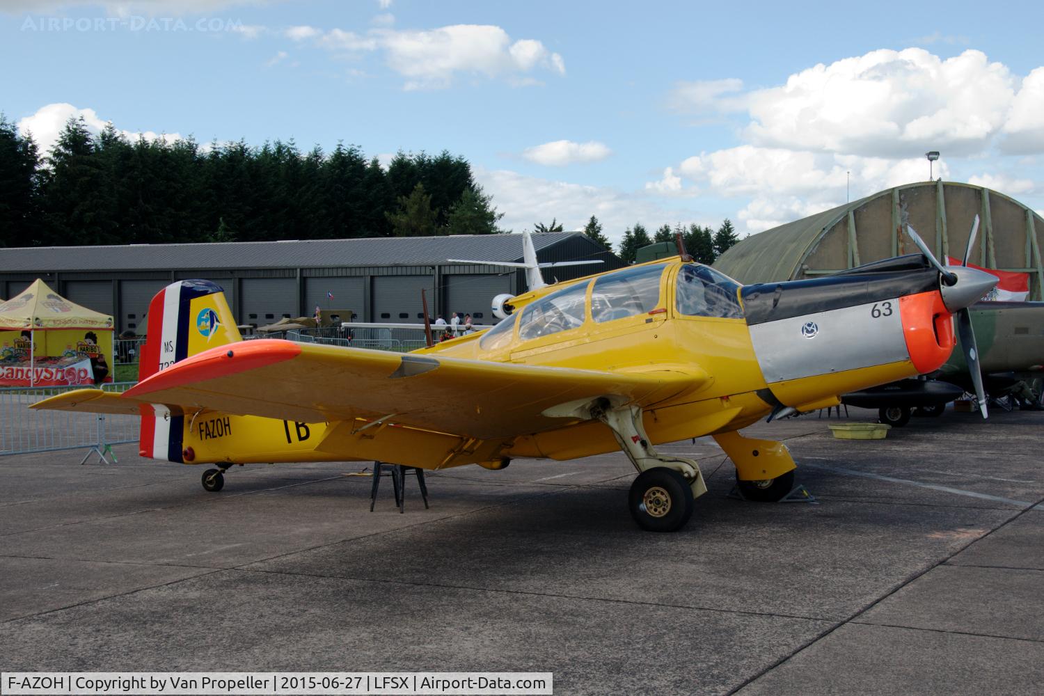 F-AZOH, Morane-Saulnier MS-733 Alcyon C/N 63, Preserved Morane-Saulnier MS-733 Alcyon trainer shown at Luxeuil Air Base, France