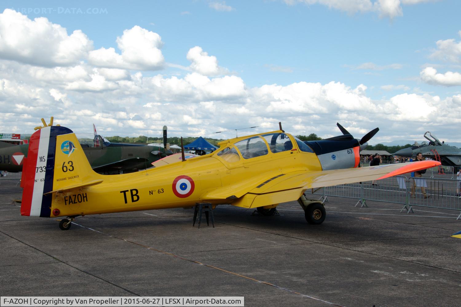 F-AZOH, Morane-Saulnier MS-733 Alcyon C/N 63, Preserved Morane-Saulnier MS-733 Alcyon trainer shown at Luxeuil Air Base, France