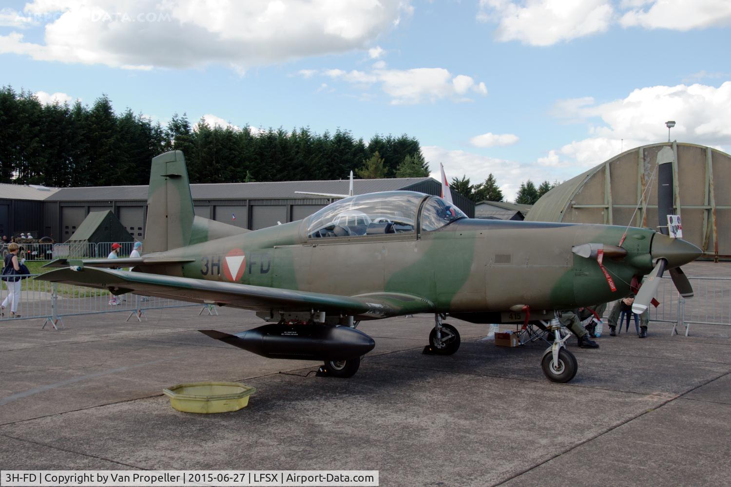 3H-FD, 1983 Pilatus PC-7 Turbo Trainer C/N 415, Pilatus PC-7 of the Österreichische Luftstreitkräfte (Austrian Air Force) at Luxeuil Air Base, France