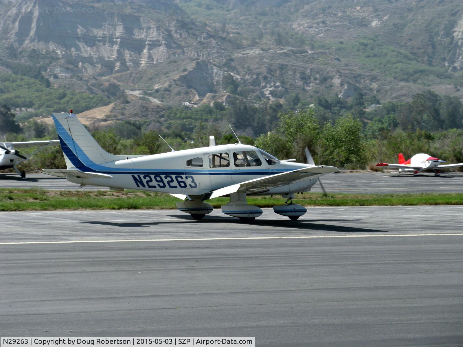 N29263, 1979 Piper PA-28-161 C/N 28-7916429, 1979 Piper PA-28-161 WARRIOR II, Lycoming O-320-D3G 160 Hp, landing roll Rwy 22
