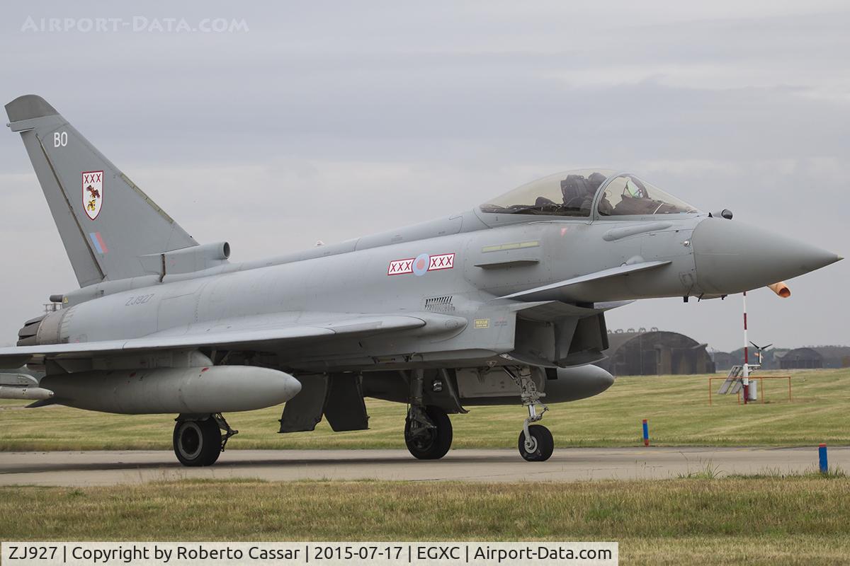 ZJ927, 2006 Eurofighter EF-2000 Typhoon FGR4 C/N 0089/BS018, Coningsby
