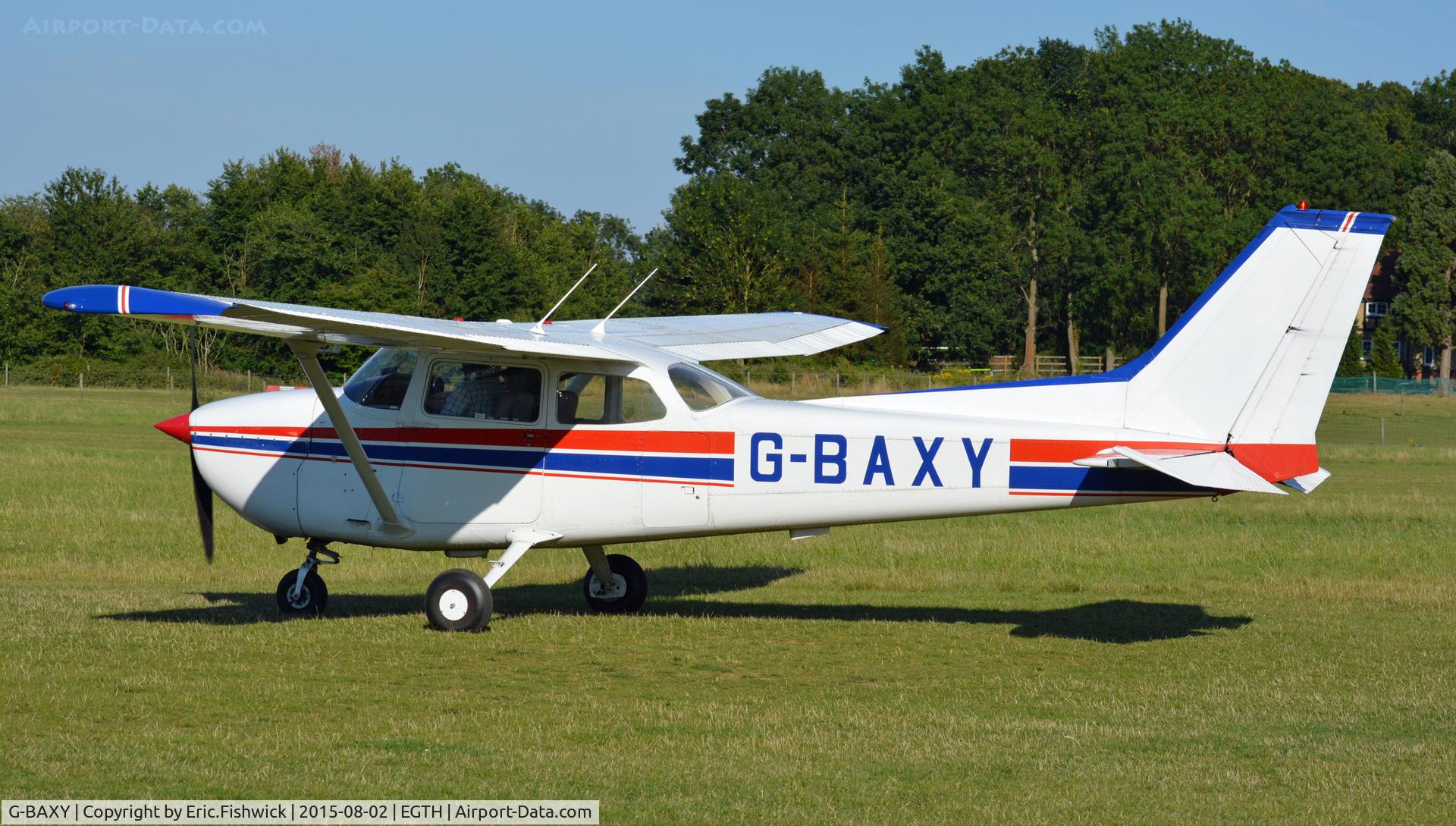 G-BAXY, 1972 Reims F172M ll Skyhawk C/N 0905, 1. G-BAXY preparing to depart The Shuttleworth Wings and Wheels Airshow, Aug. 2015.