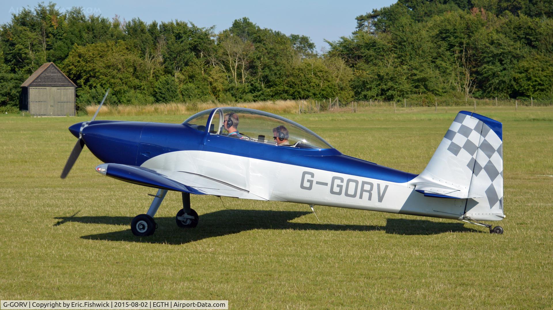 G-GORV, 2013 Vans RV-8 C/N LAA 303-14847, 1. G-GORV preparing to depart The Shuttleworth Wings and Wheels Airshow, Aug. 2015.