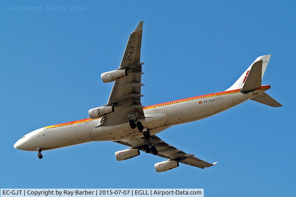EC-GJT, 1996 Airbus A340-313 C/N 145, Airbus A340-313 [145] (Iberia) Home~G 07/07/2015. On approach 27R.