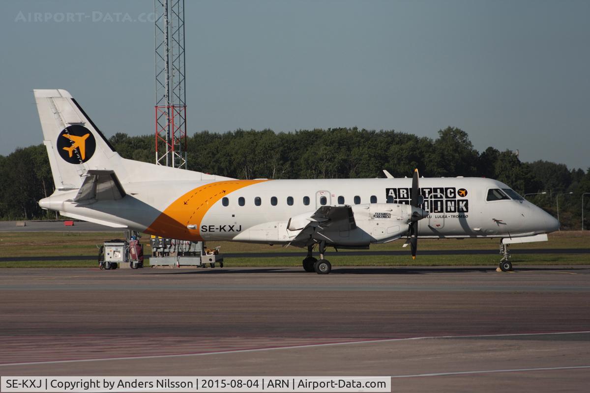 SE-KXJ, 1990 Saab 340B C/N 340B-189, New livery representing NextJets most northerly missions Oulu-Tromsö-Luleå under the brand Arctic Airlink.