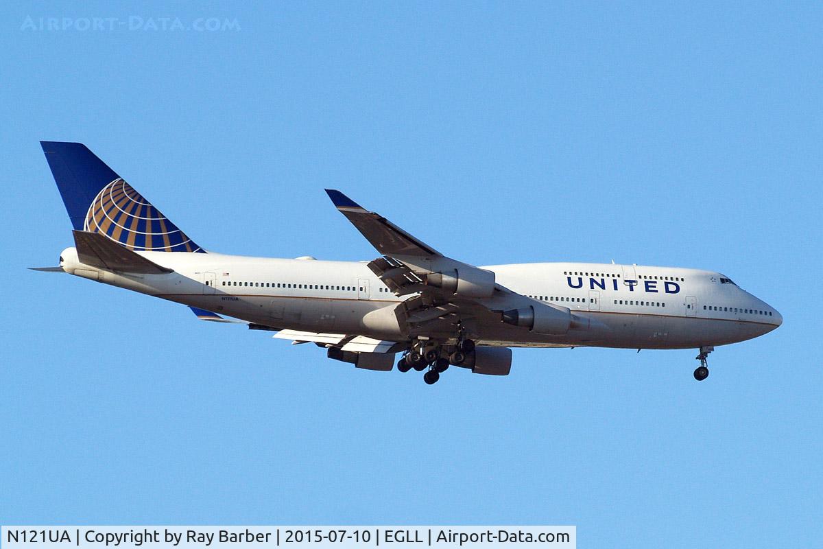 N121UA, 1999 Boeing 747-422 C/N 29167, Boeing 747-422 [29167] (United Airlines) Home~G 10/07/2015. On approach 27L.
