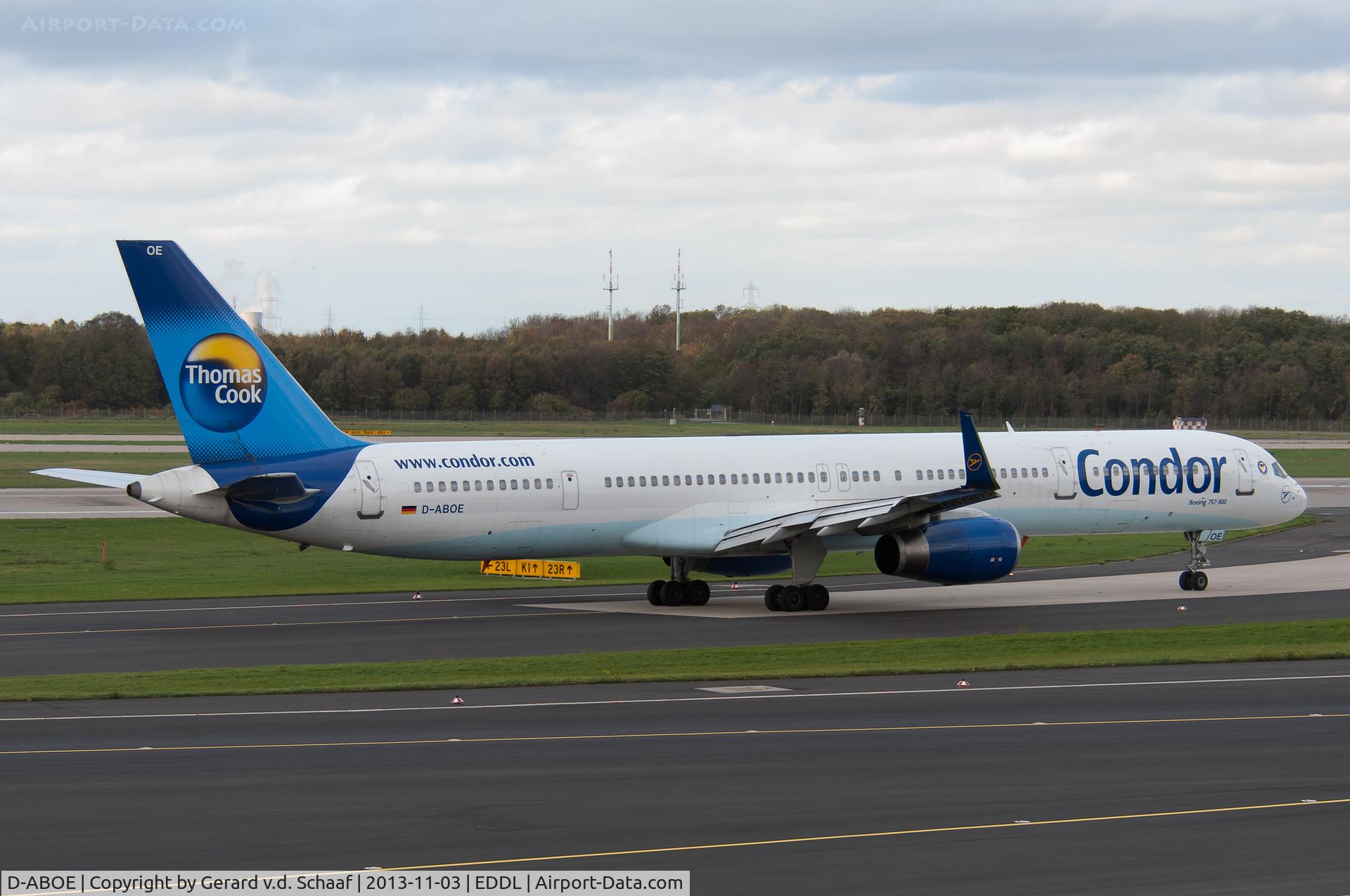 D-ABOE, 1999 Boeing 757-330 C/N 29012, Düsseldorf, November 2013