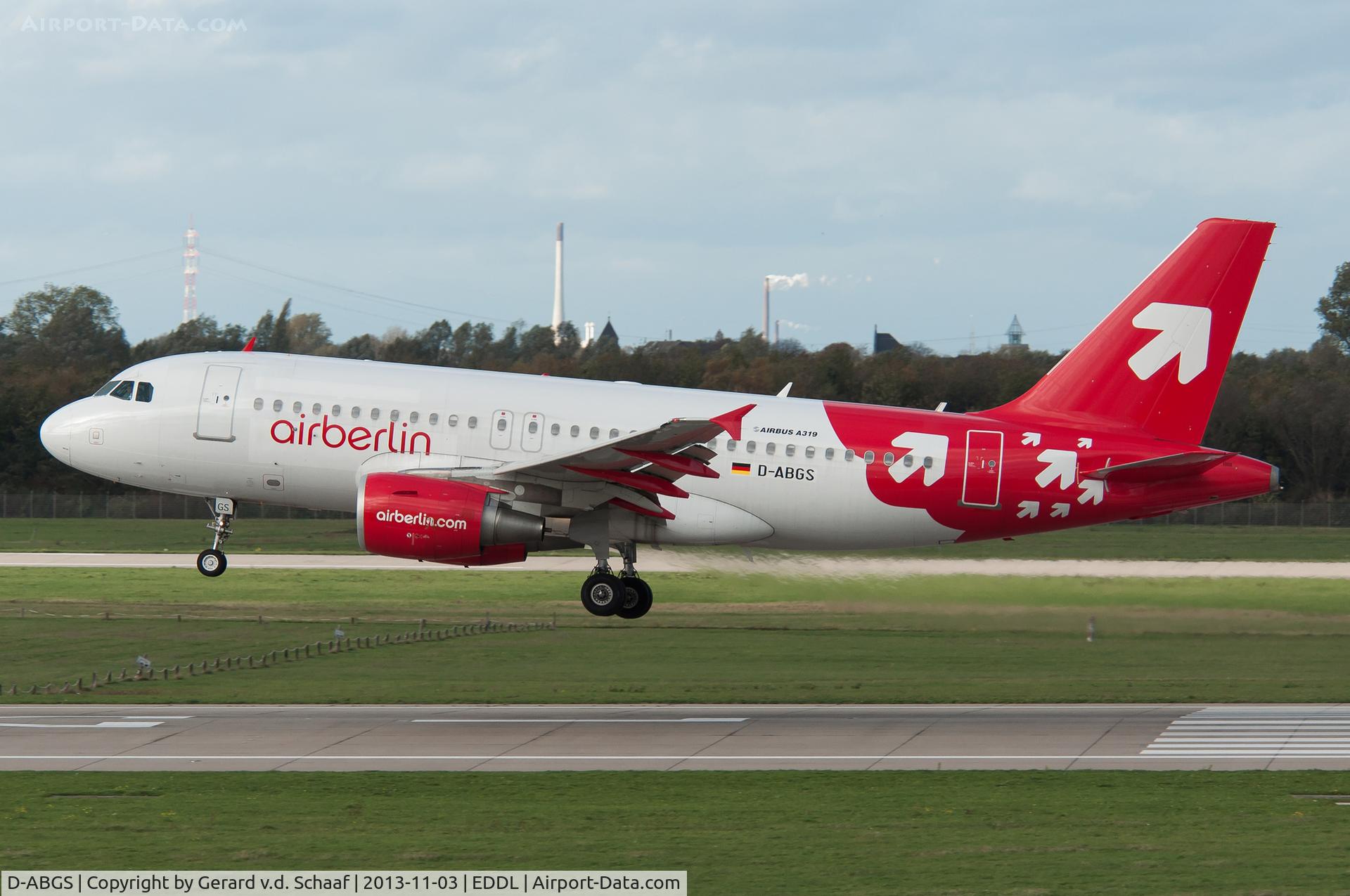 D-ABGS, 2009 Airbus A319-112 C/N 3865, Düsseldorf, November 2013