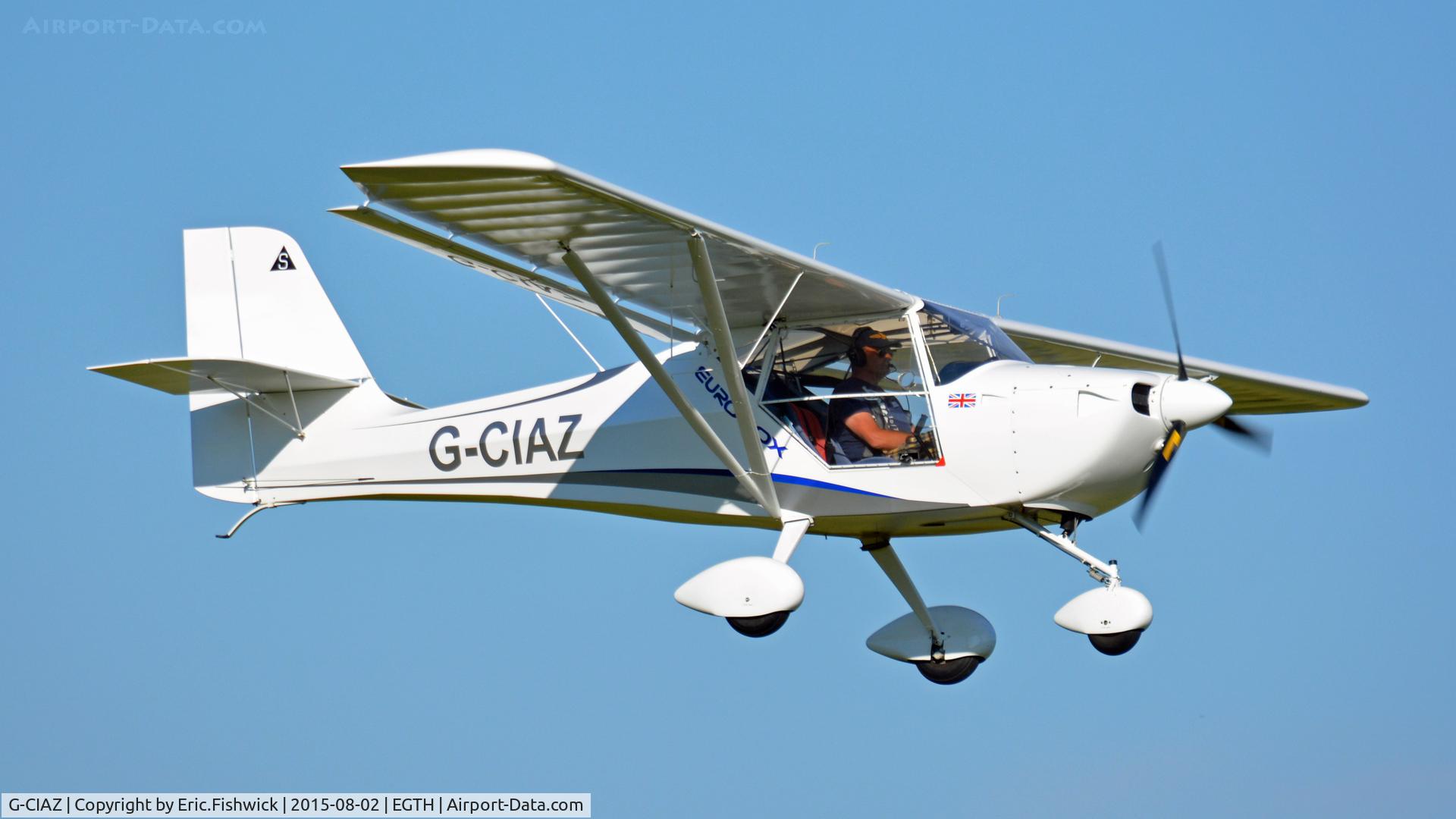 G-CIAZ, 2013 Aeropro Eurofox 912(1) C/N BMAA/HB/631, 43. G-CIAZ departing The Shuttleworth Wings and Wheels Airshow, Aug. 2015.
