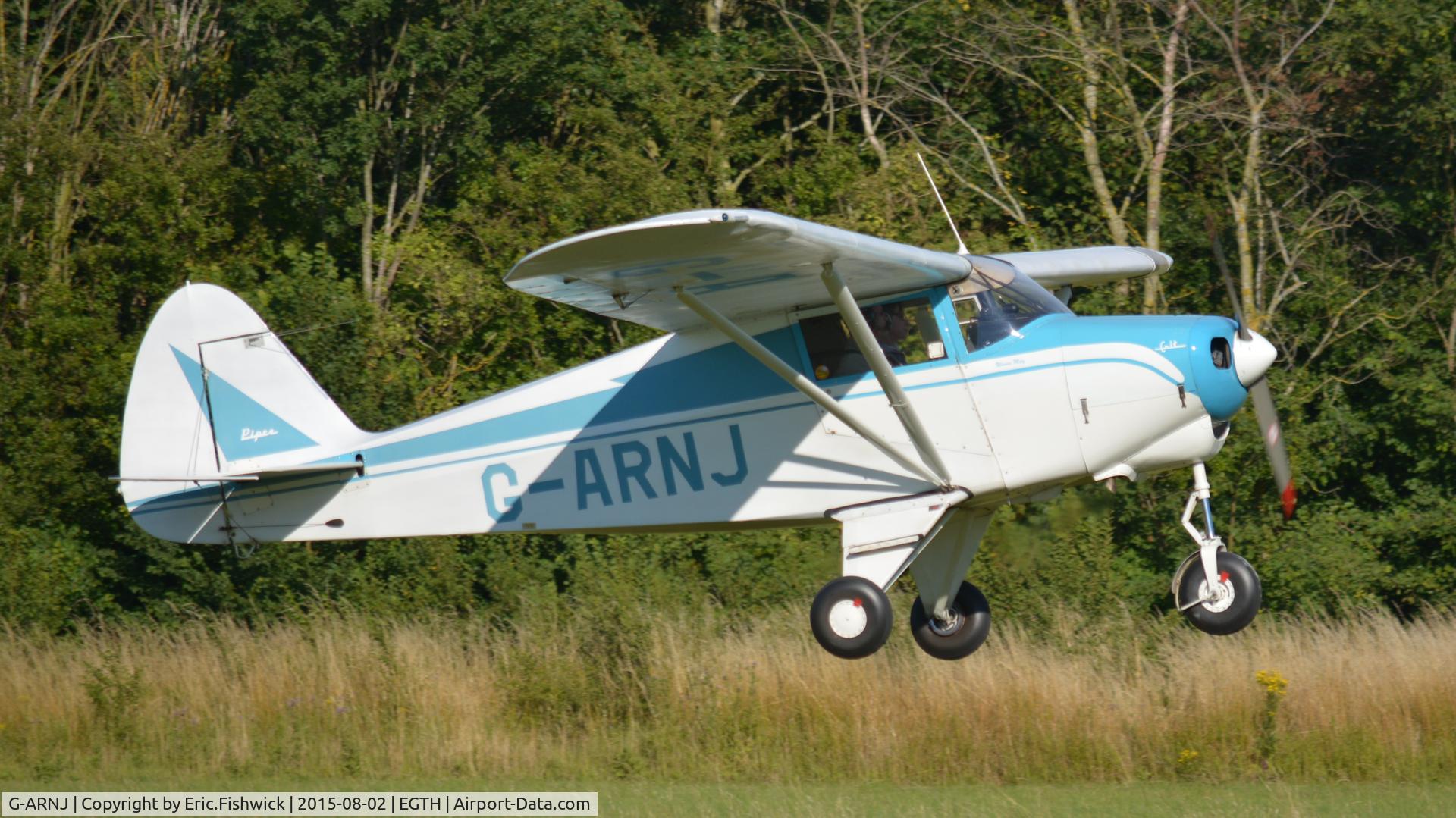 G-ARNJ, 1961 Piper PA-22-108 Colt Colt C/N 22-8587, 42. G-ARNJ departing The Shuttleworth Wings and Wheels Airshow, Aug. 2015.