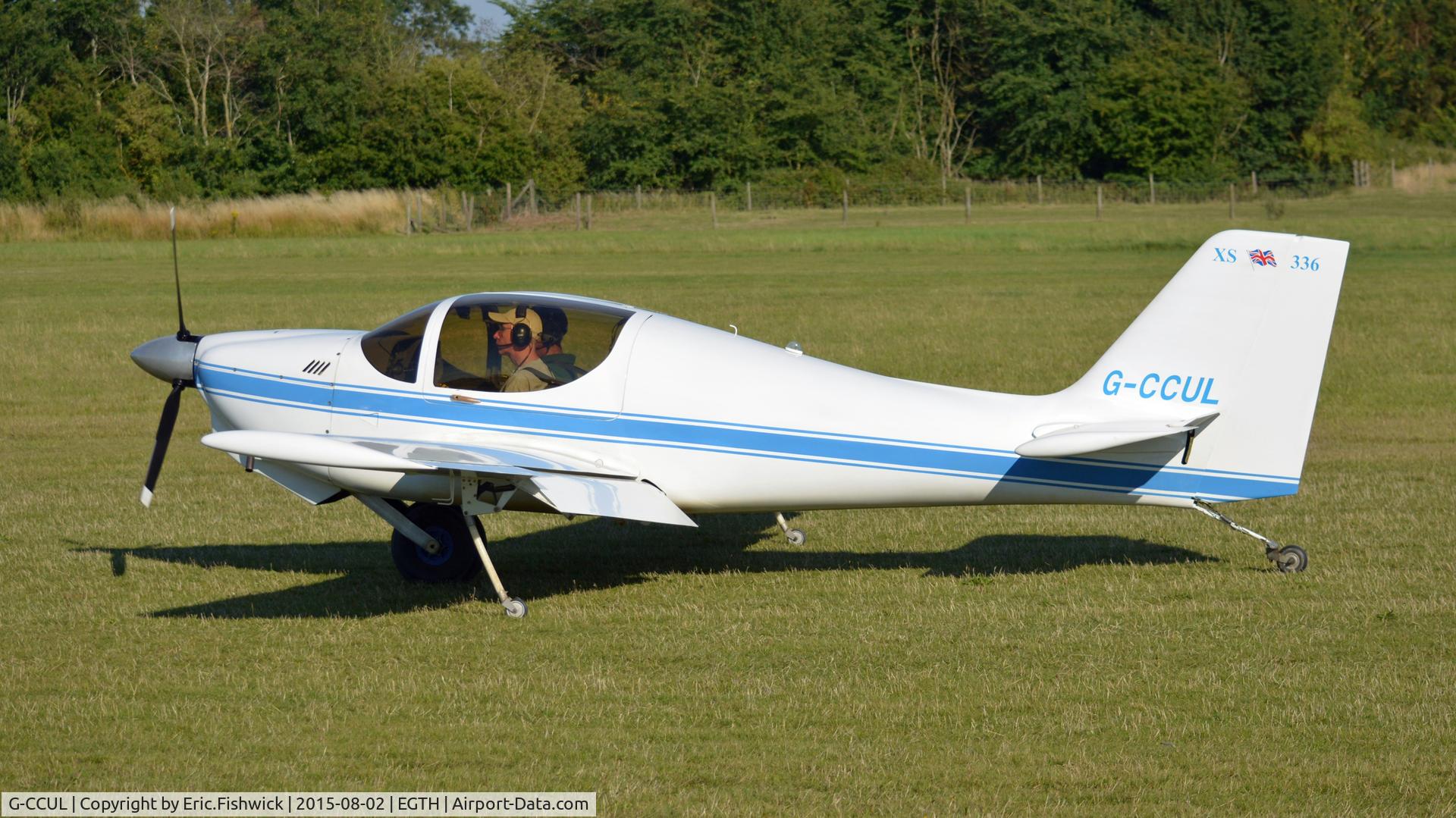 G-CCUL, 2004 Europa XS Monowheel C/N PFA 247-13119, 1. G-CCUL preparing to depart The Shuttleworth Wings and Wheels Airshow, Aug. 2015.