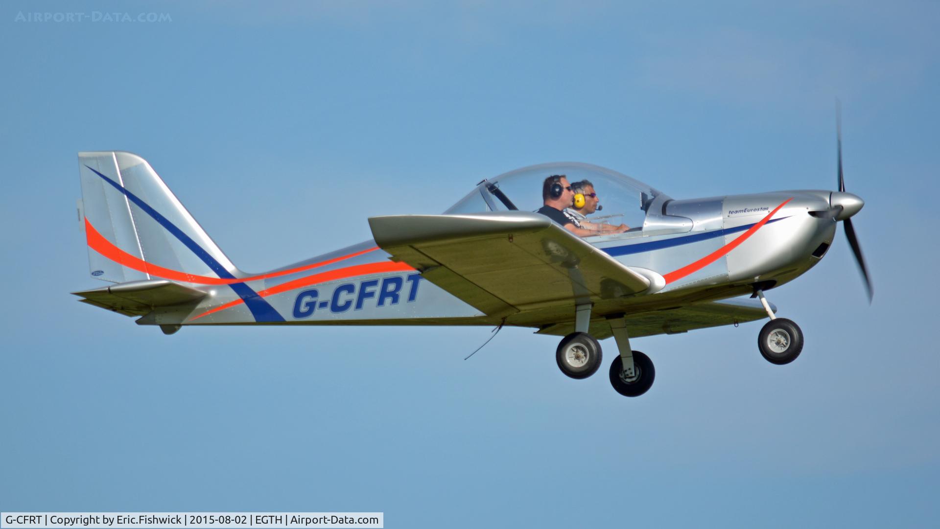 G-CFRT, 2008 Cosmik EV-97 TeamEurostar UK C/N 3224, 42. G-CFRT departing The Shuttleworth Wings and Wheels Airshow, Aug. 2015.