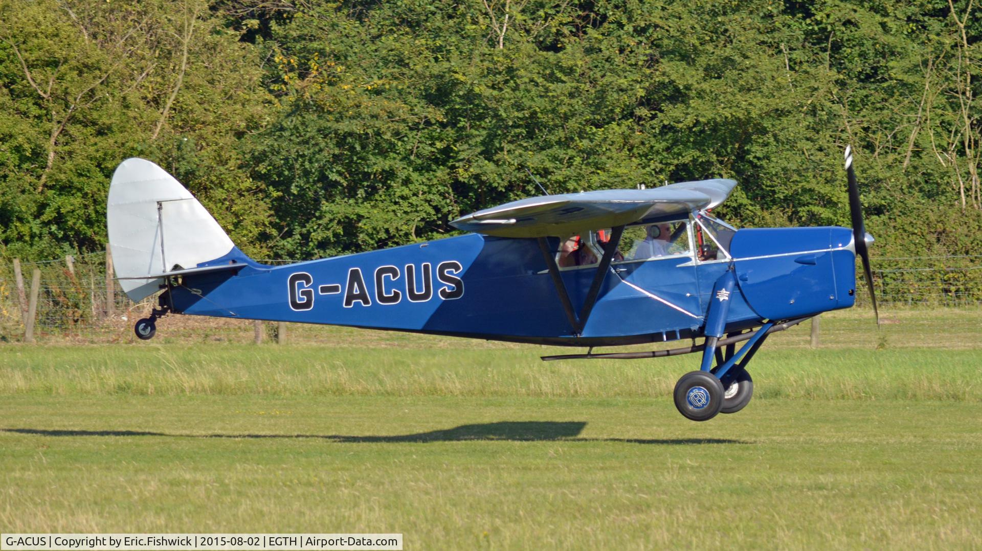 G-ACUS, 1934 De Havilland DH.85 Leopard Moth C/N 7082, 42. G-ACUS departing The Shuttleworth Wings and Wheels Airshow, Aug. 2015.