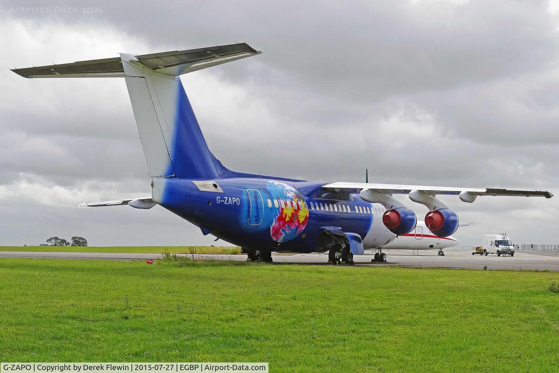 G-ZAPO, 1990 British Aerospace 146-200QC C/N E2176, 146-200QC, Titan Airways, previously G-6-176, G-PRCS, VH-NJQ, G-BWLG, F-GMMP, stored.