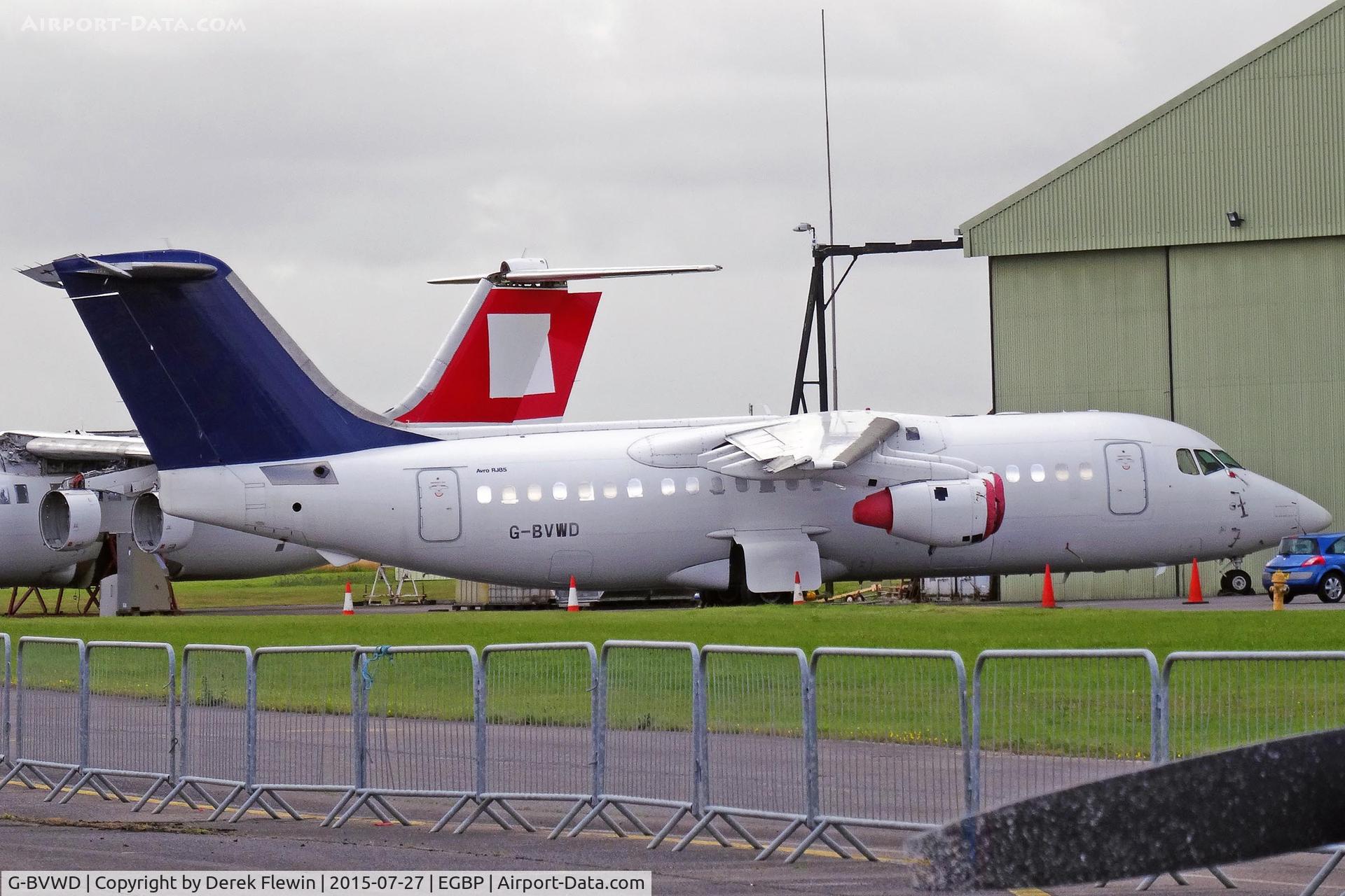 G-BVWD, 1994 British Aerospace Avro 146-RJ85 C/N E.2253, Avro RJ85, Lufthansa Regional, previously G-6-253, G-BVWD, D-ARVB, stored.
