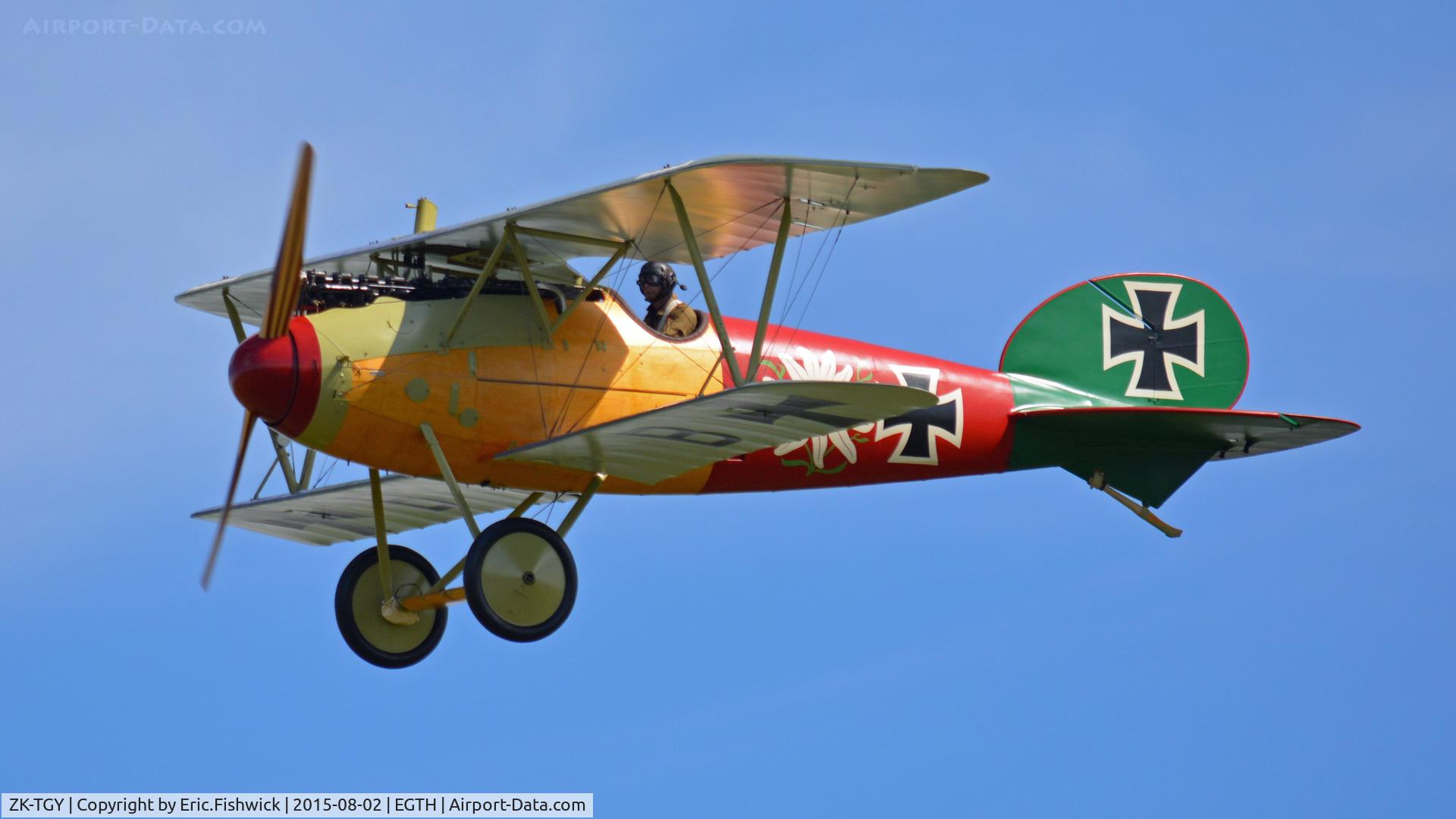 ZK-TGY, 2015 Albatros D-Va Replica C/N 5, 43. ZK-TGY in display mode at The Shuttleworth Wings and Wheels Airshow, Aug. 2015.