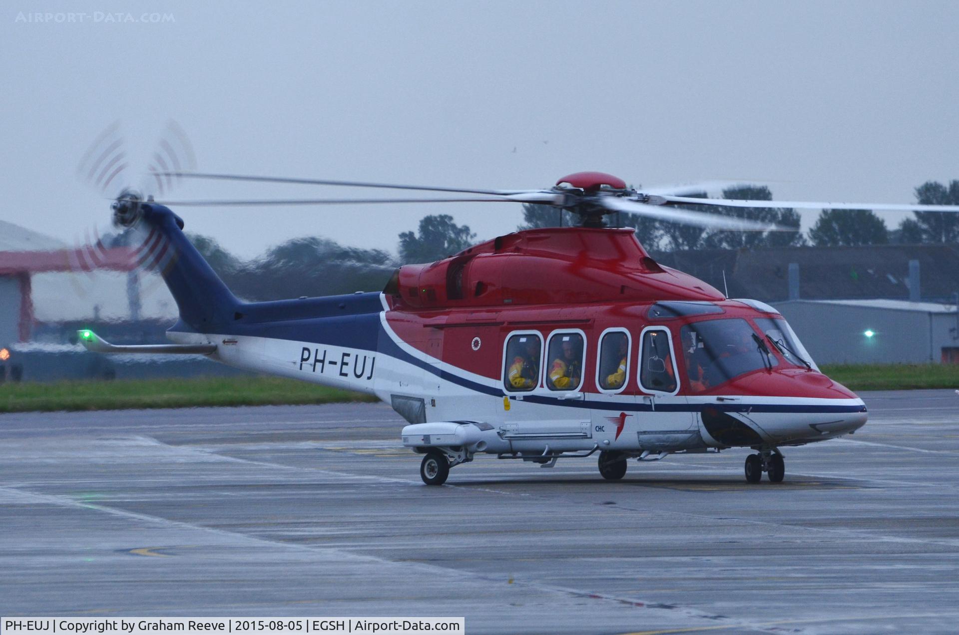 PH-EUJ, 2013 AgustaWestland AW-139 C/N 31511, Just landed in low evening light.