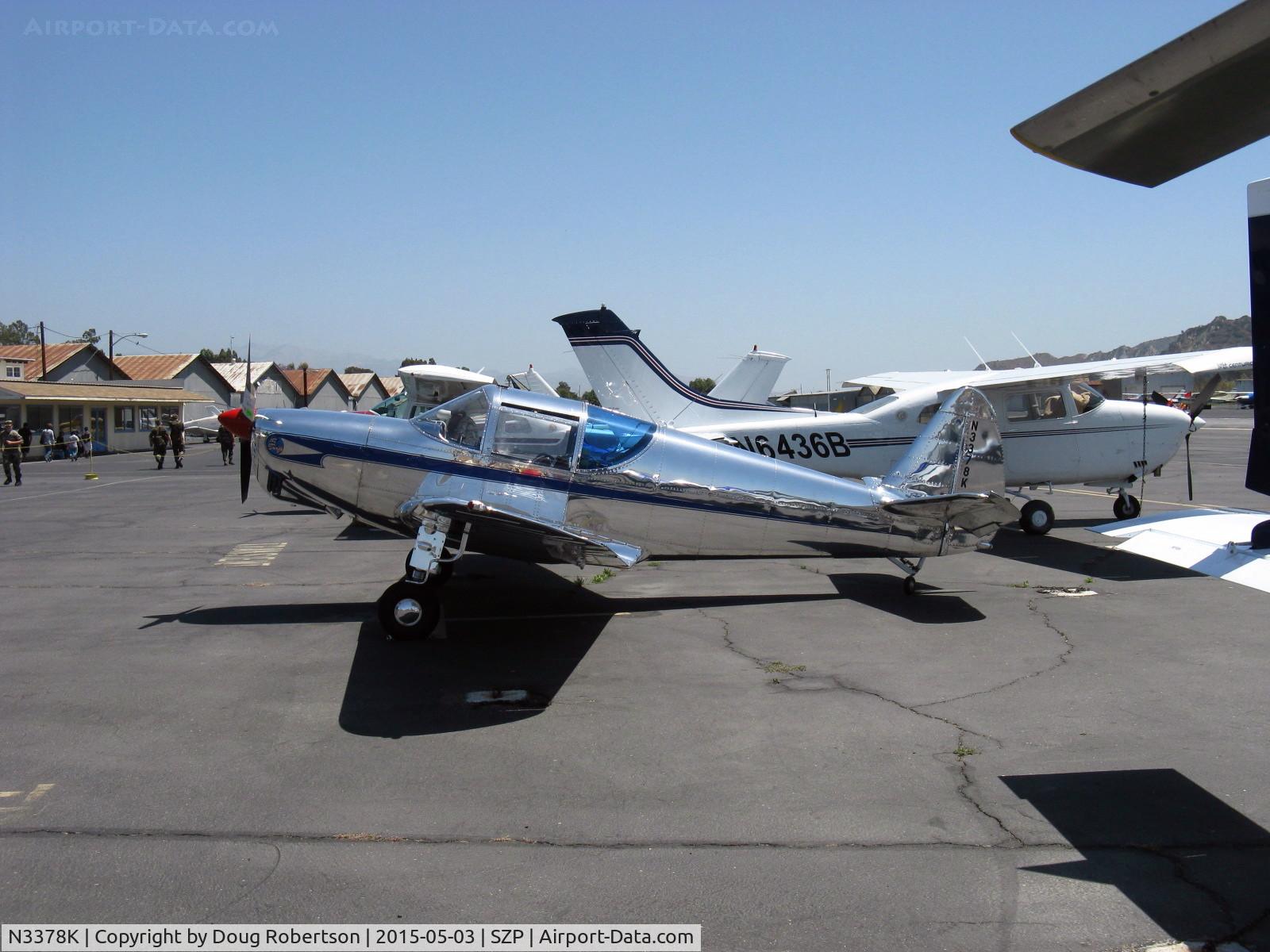N3378K, 1946 Globe GC-1B Swift C/N 1371, 1946 Globe GC-1B SWIFT, Continental O-300 145 Hp six cylinder standard engine. I have seen 180 & 210 Hp upgrades to the Swift. This is a standard production version kept immaculate and highly polished.