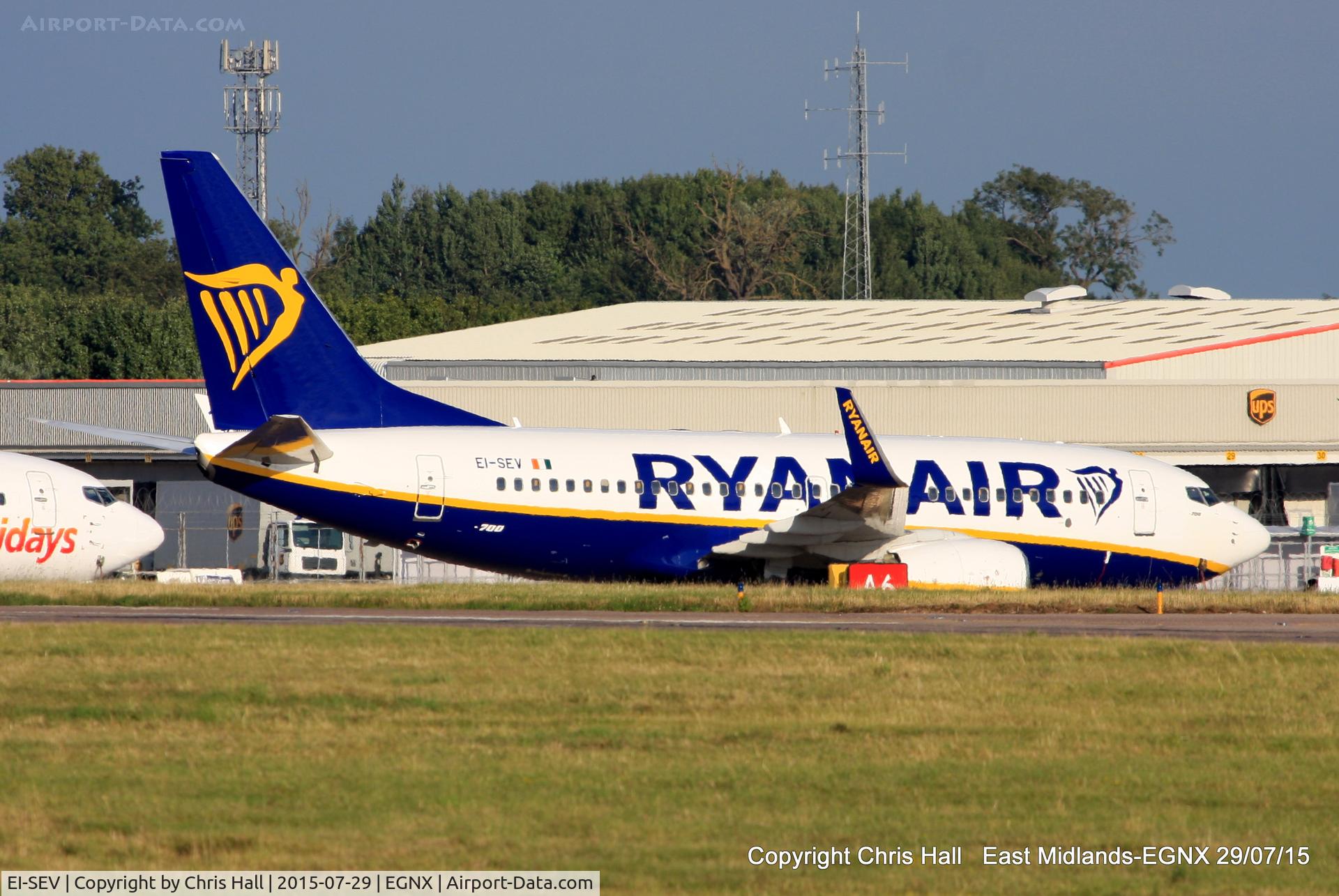 EI-SEV, 1999 Boeing 737-73S C/N 29078, Ryanair Crew training aircraft