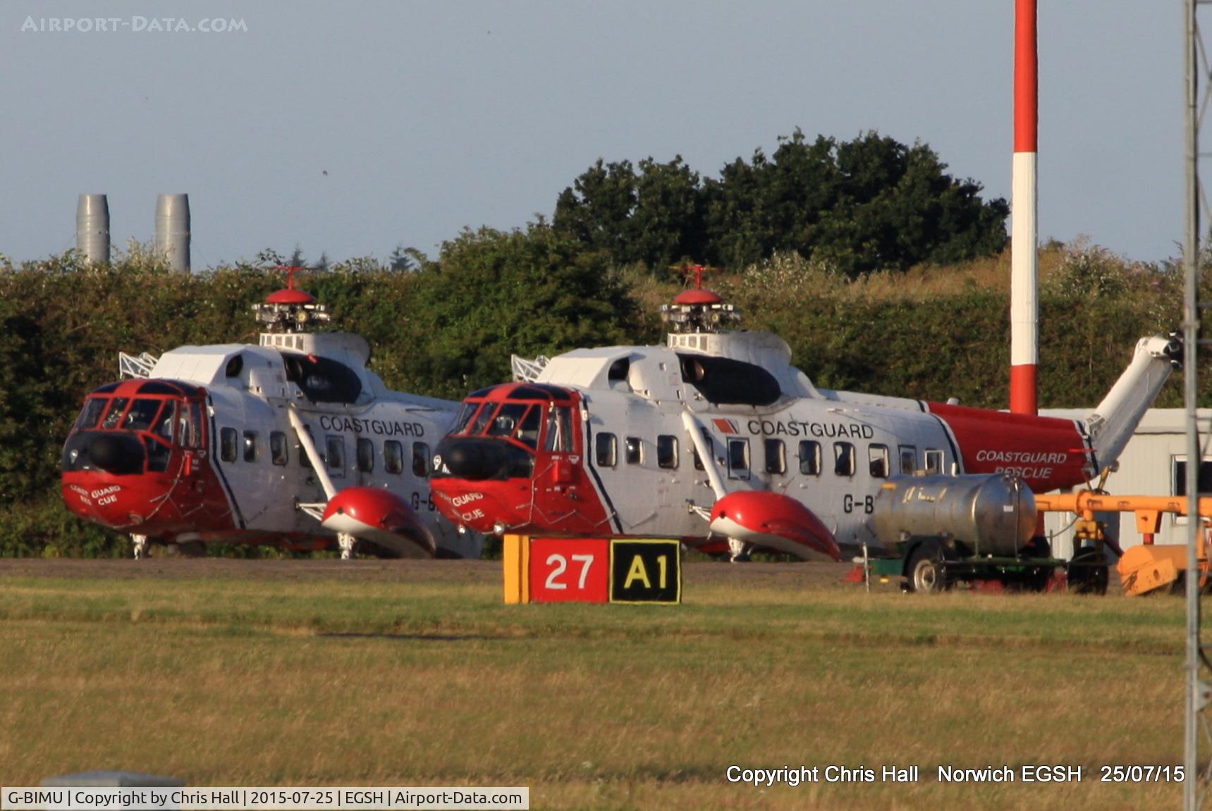 G-BIMU, 1974 Sikorsky S-61N C/N 61752, stored at Norwich