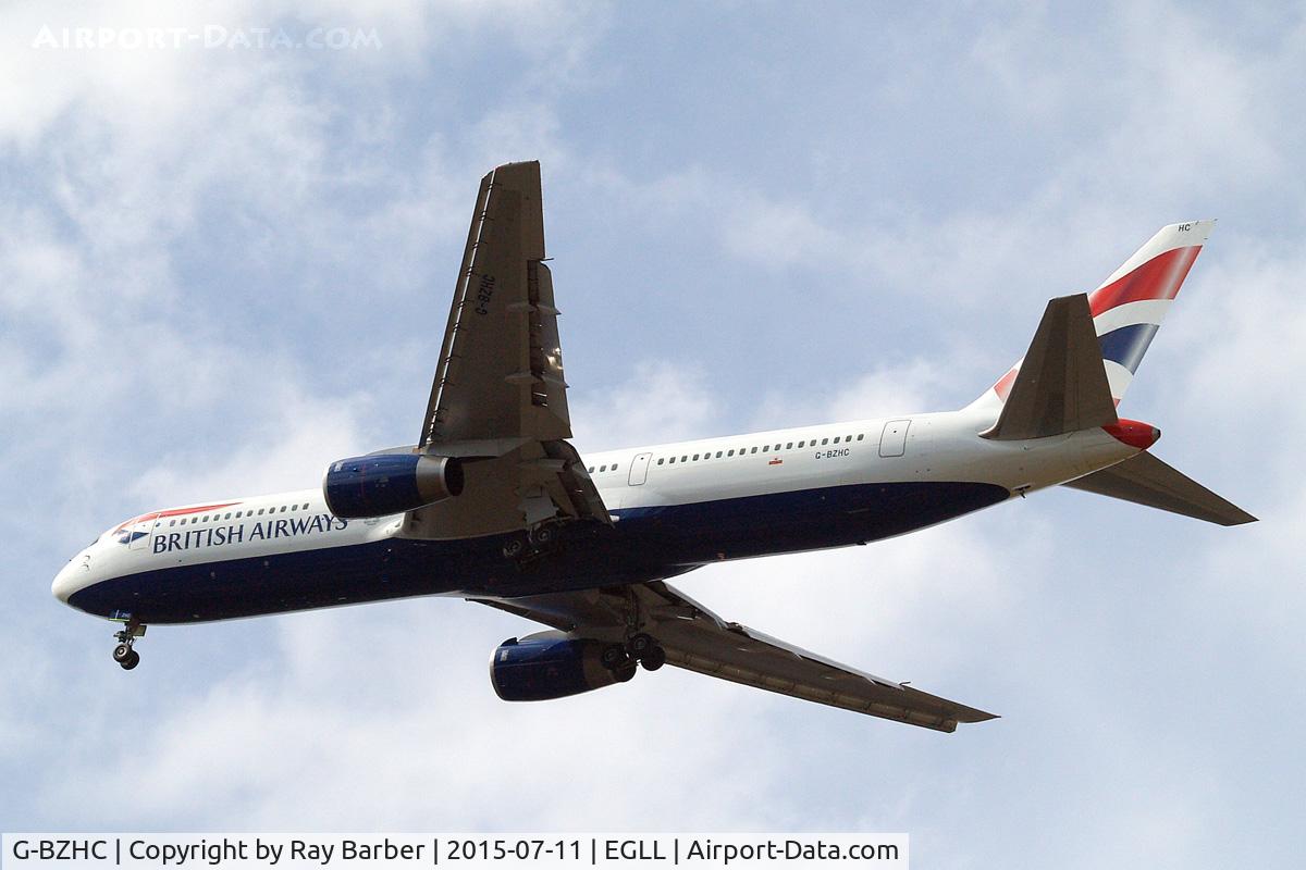 G-BZHC, 1998 Boeing 767-336 C/N 29232, Boeing 767-336ER [29232] (British Airways) Heathrow~G 11/07/2015. On approach 27R.