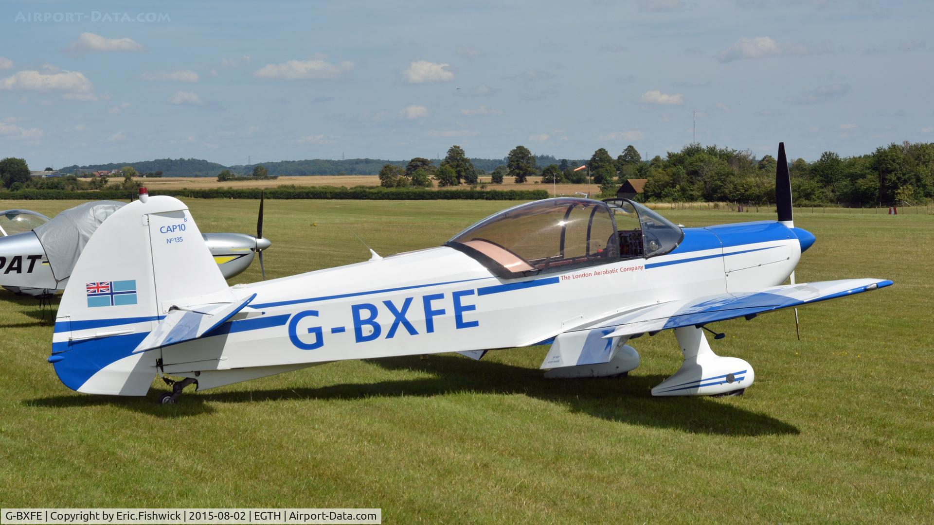 G-BXFE, 1981 Mudry CAP-10B C/N 135, 2. G-BXFE on the flight line at The Shuttleworth Wings and Wheels Airshow, Aug. 2015.