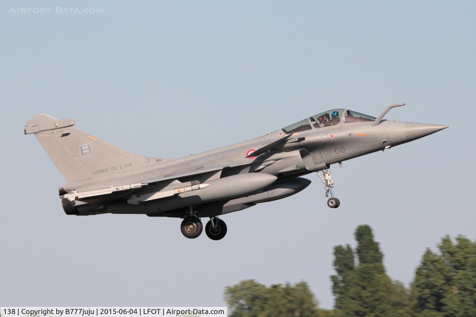 138, Dassault Rafale C C/N 138, on landing at Tours for Airshow