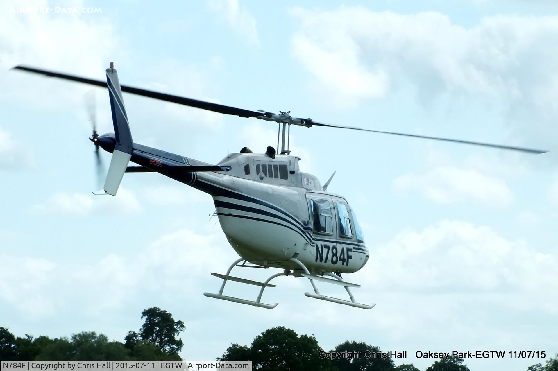 N784F, Bell 206B JetRanger C/N 2508, at Oaksey Park