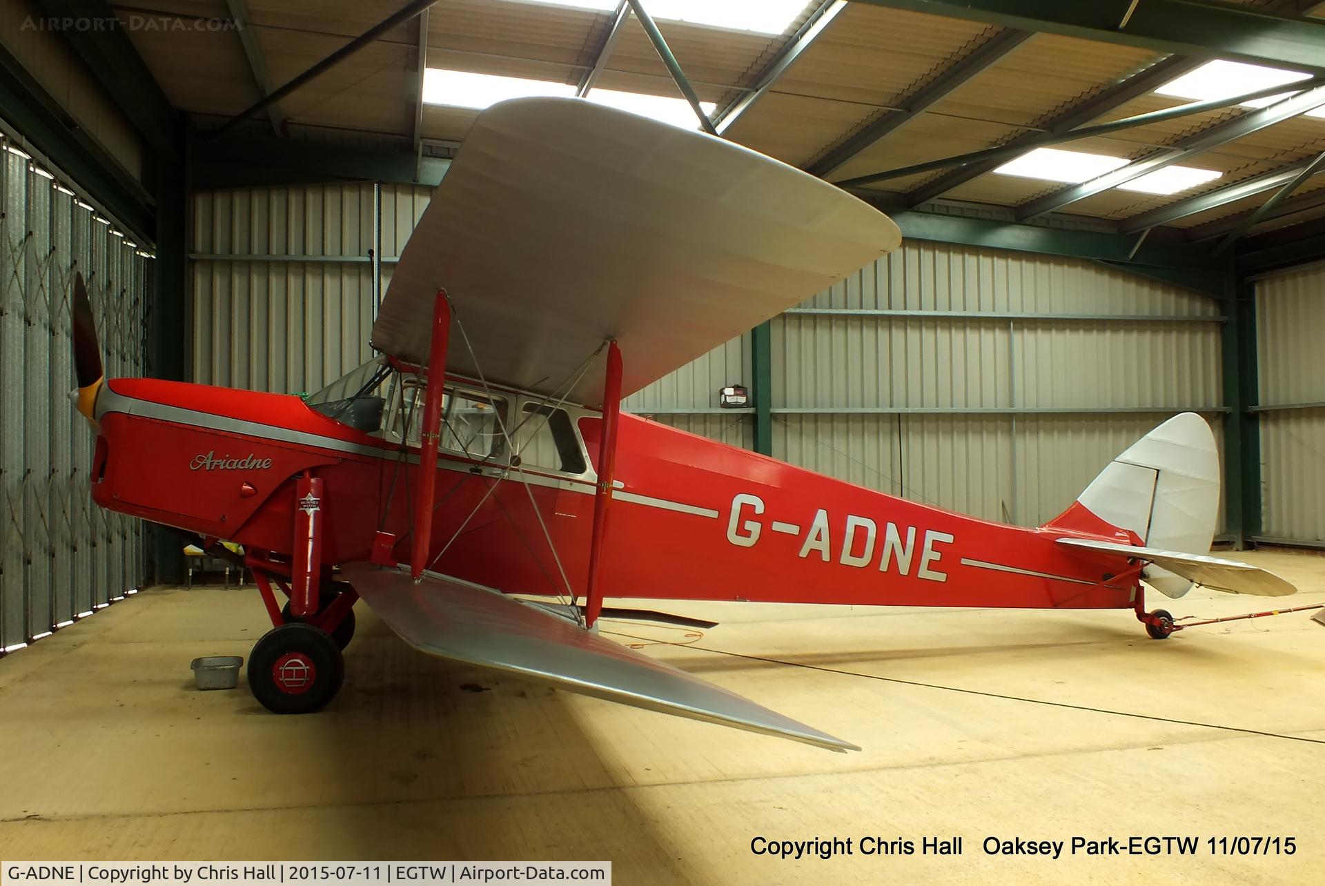 G-ADNE, 1936 De Havilland DH.87B Hornet Moth C/N 8089, at Oaksey Park