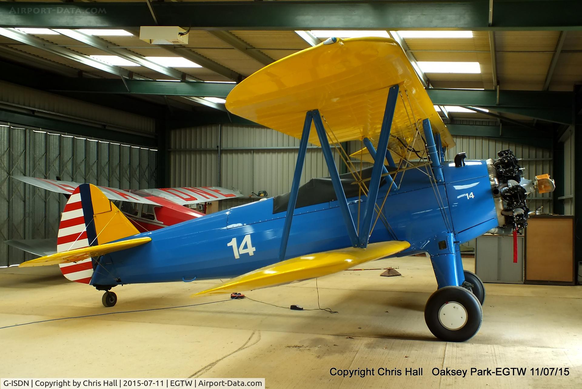 G-ISDN, 1941 Boeing N2S-3 Kaydet C/N 75-1263, at Oaksey Park