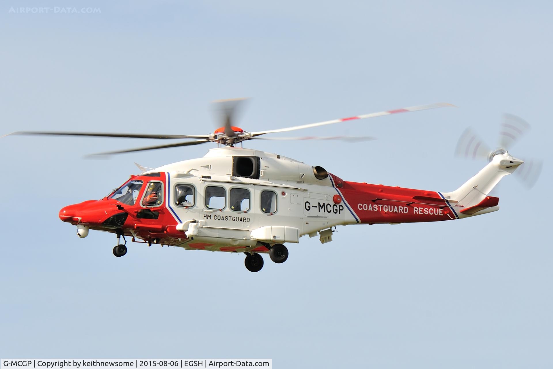 G-MCGP, 2014 AgustaWestland AW189 C/N 92003, Returning from training flight.