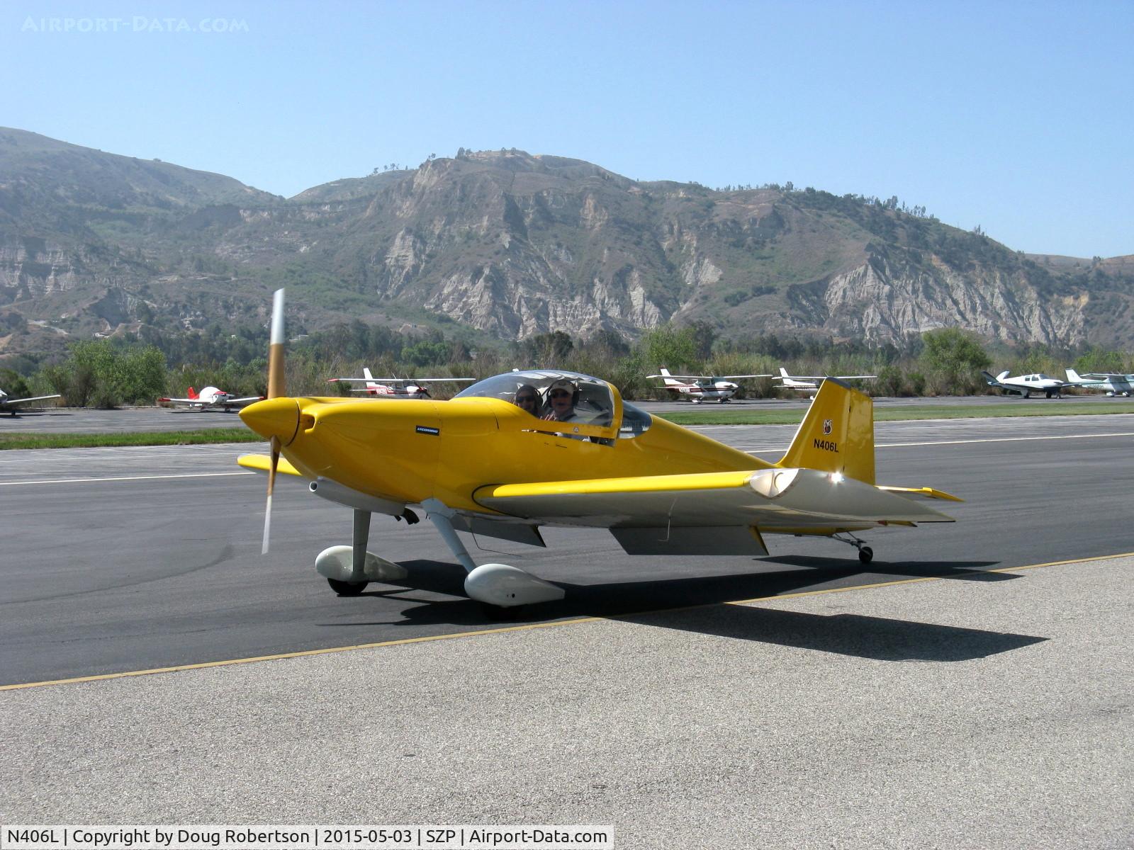 N406L, 2008 Vans RV-6 C/N 936, Provo PROVO 6, Lycoming O-320 160 Hp, taxi back, Young Eagles flight