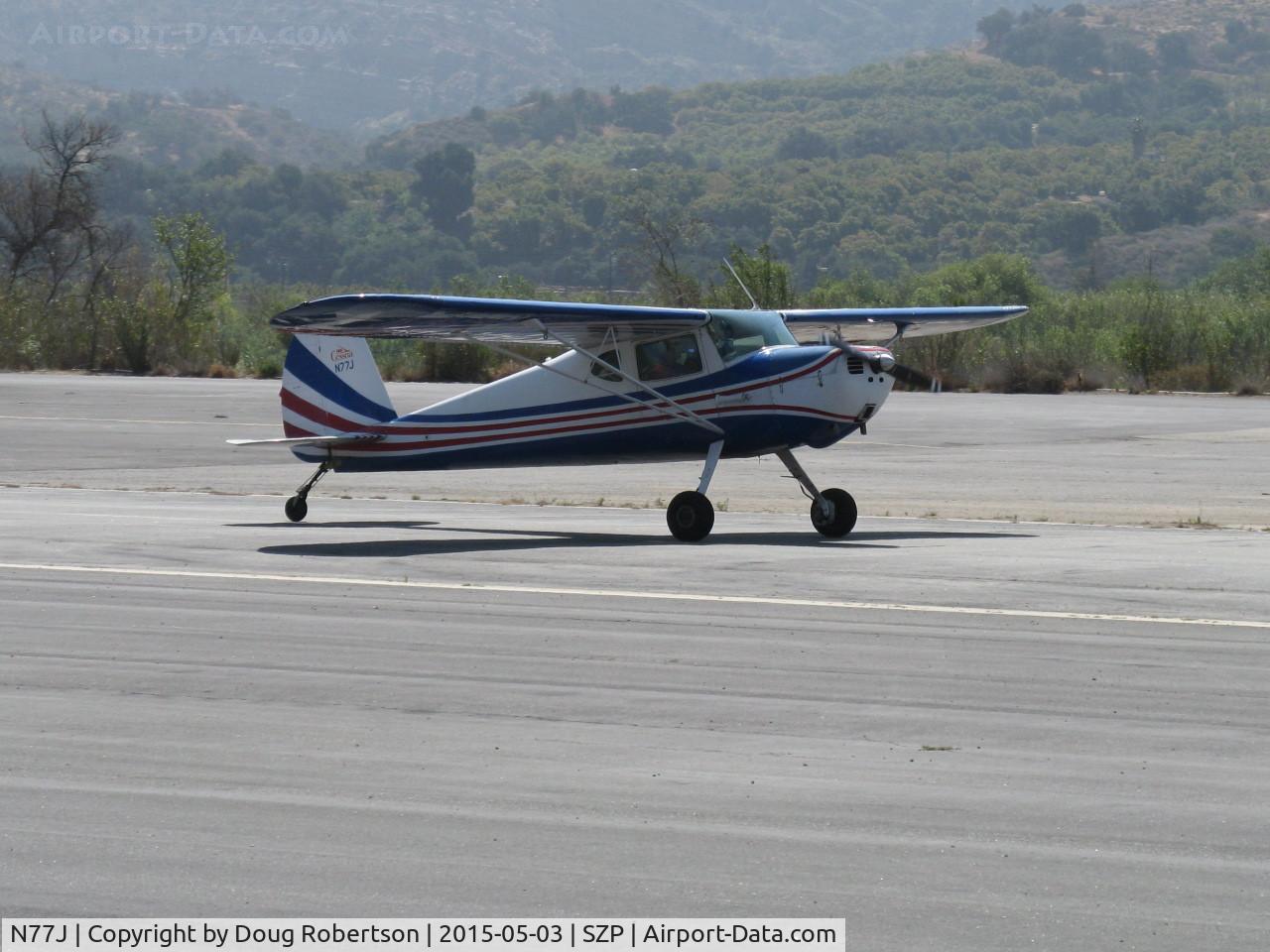 N77J, Cessna 140 C/N 11489, Cessna 140, landing roll Rwy 22