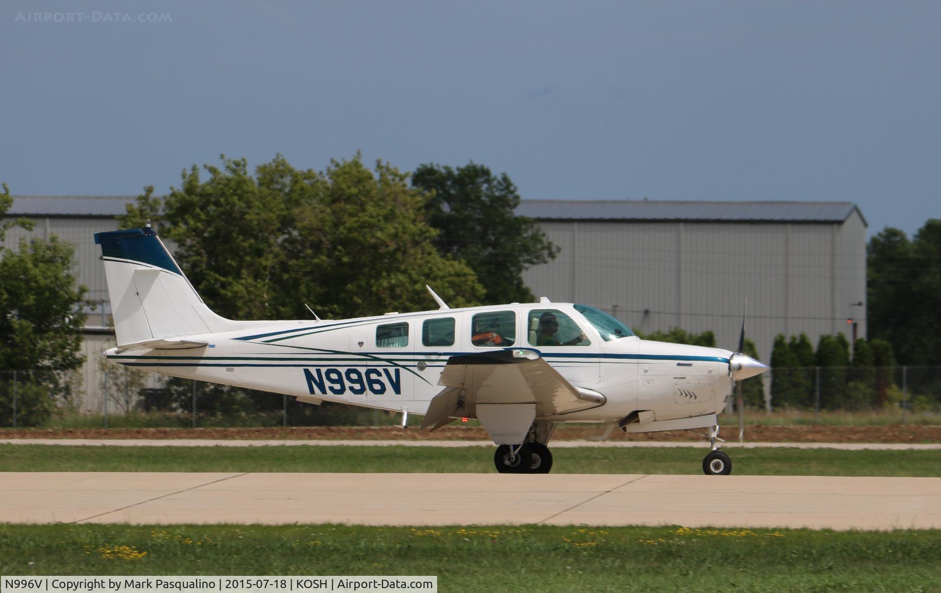 N996V, 1980 Beech A36 Bonanza 36 C/N E-1654, Beech A36