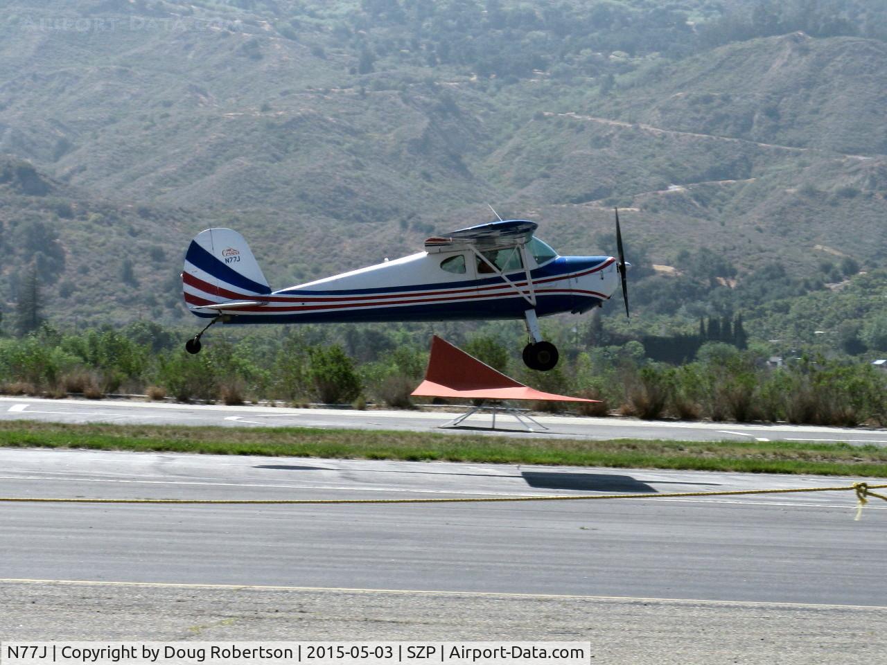 N77J, Cessna 140 C/N 11489, Cessna 140, takeoff climb Rwy 22
