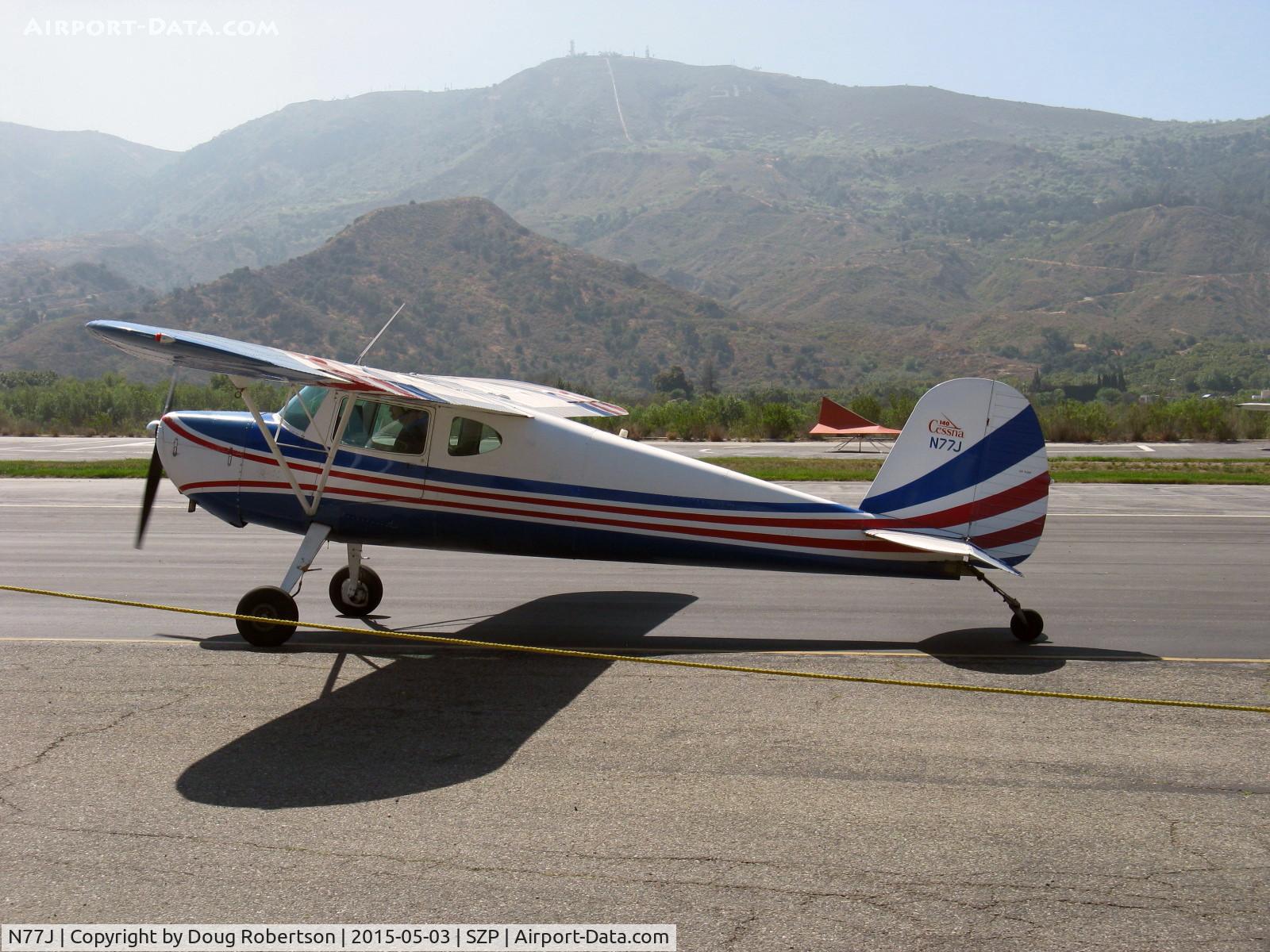 N77J, Cessna 140 C/N 11489, Cessna 140, taxi to Rwy 22