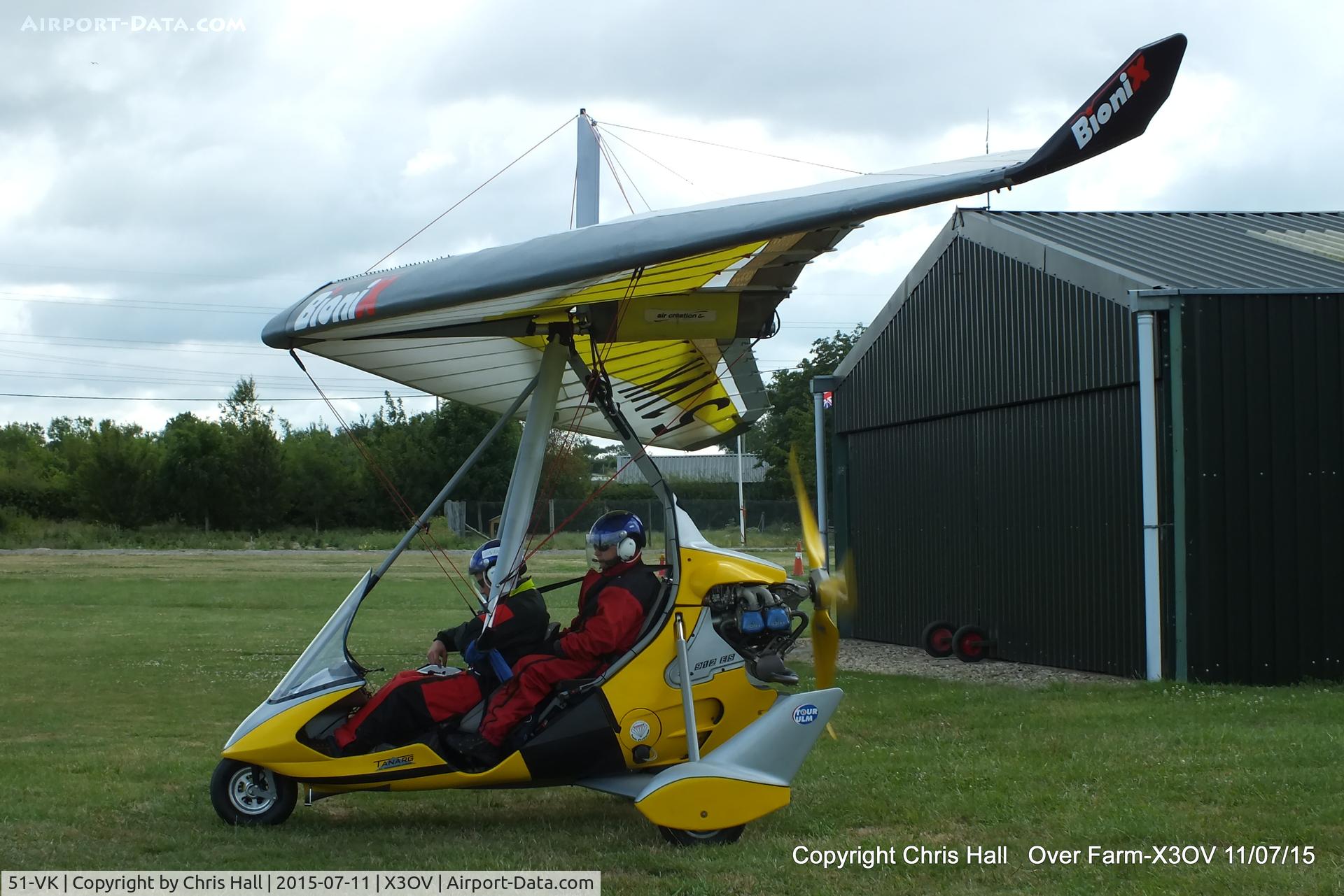 51-VK, Air Creation Tanarg 912ES/Bionix C/N Not found 51VK, at ‘Over Farm’, Gloucester