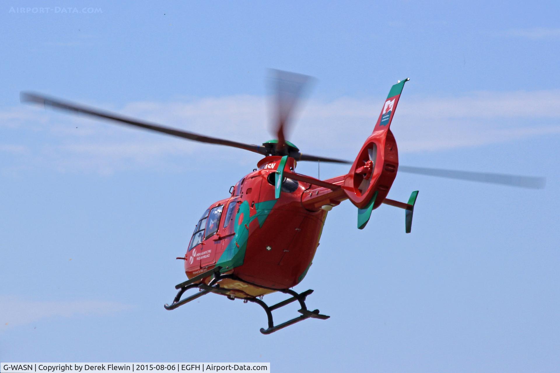 G-WASN, 2008 Eurocopter EC-135T-2+ C/N 0746, EC-135T-2+, Bond Air Services, Swansea based, red shout to the West.