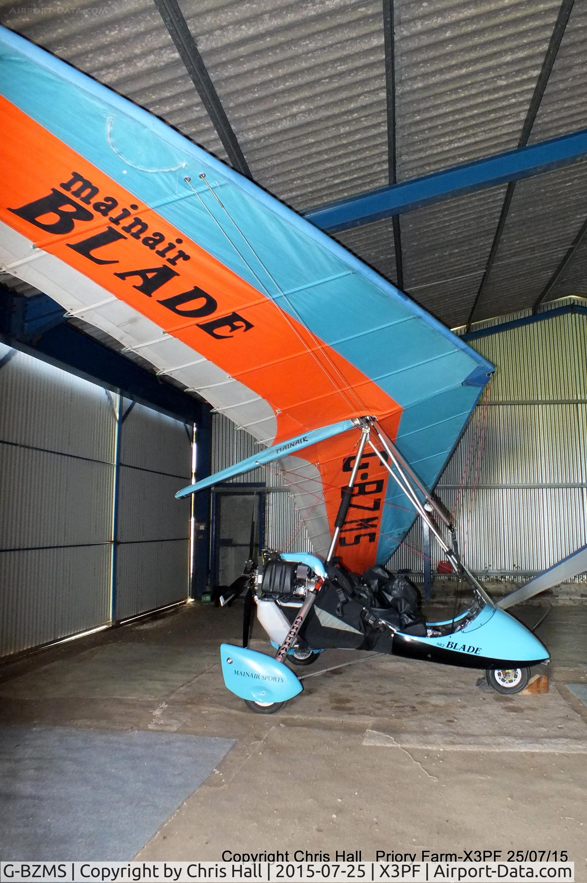 G-BZMS, 2000 Mainair Blade C/N 1256-0700-7-W1050, at Priory Farm, Tibenham