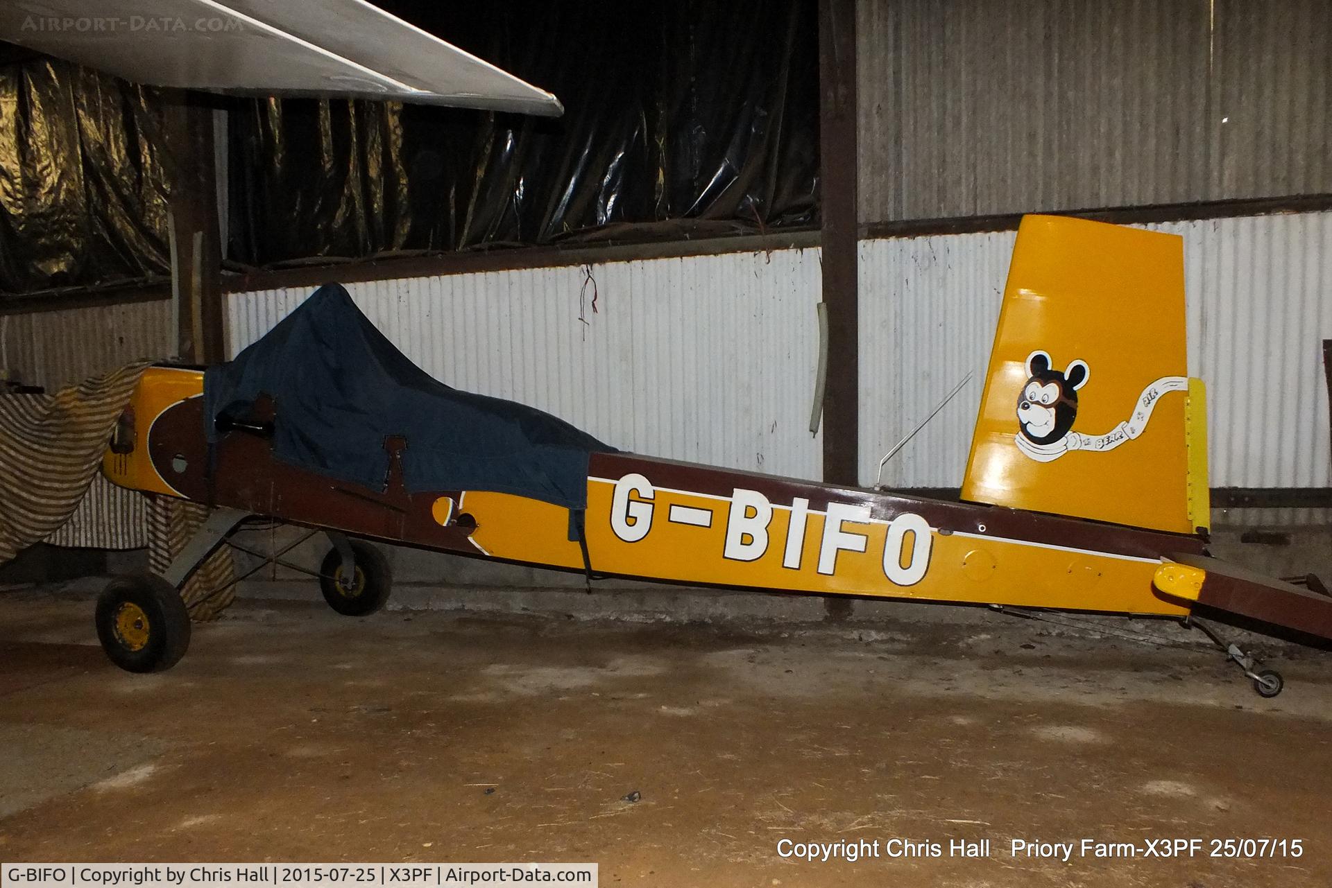 G-BIFO, 1982 Evans VP-1 Volksplane C/N PFA 062-10411, stored at Priory Farm, Tibenham