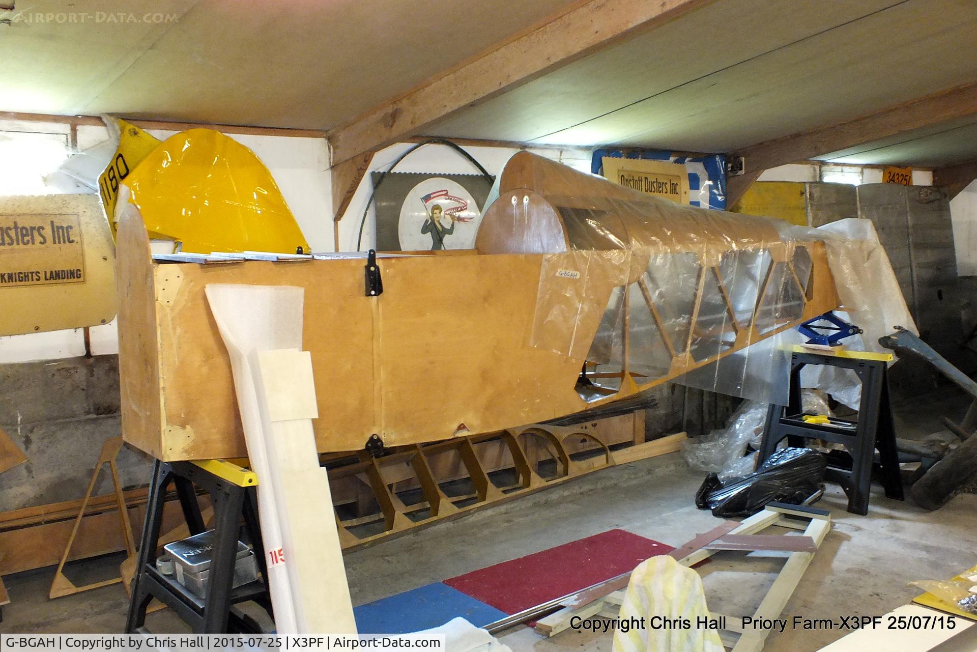 G-BGAH, Clutton-Tabenor Fred Series 2 C/N PFA 029-10324, under construction at Priory Farm, Tibenham